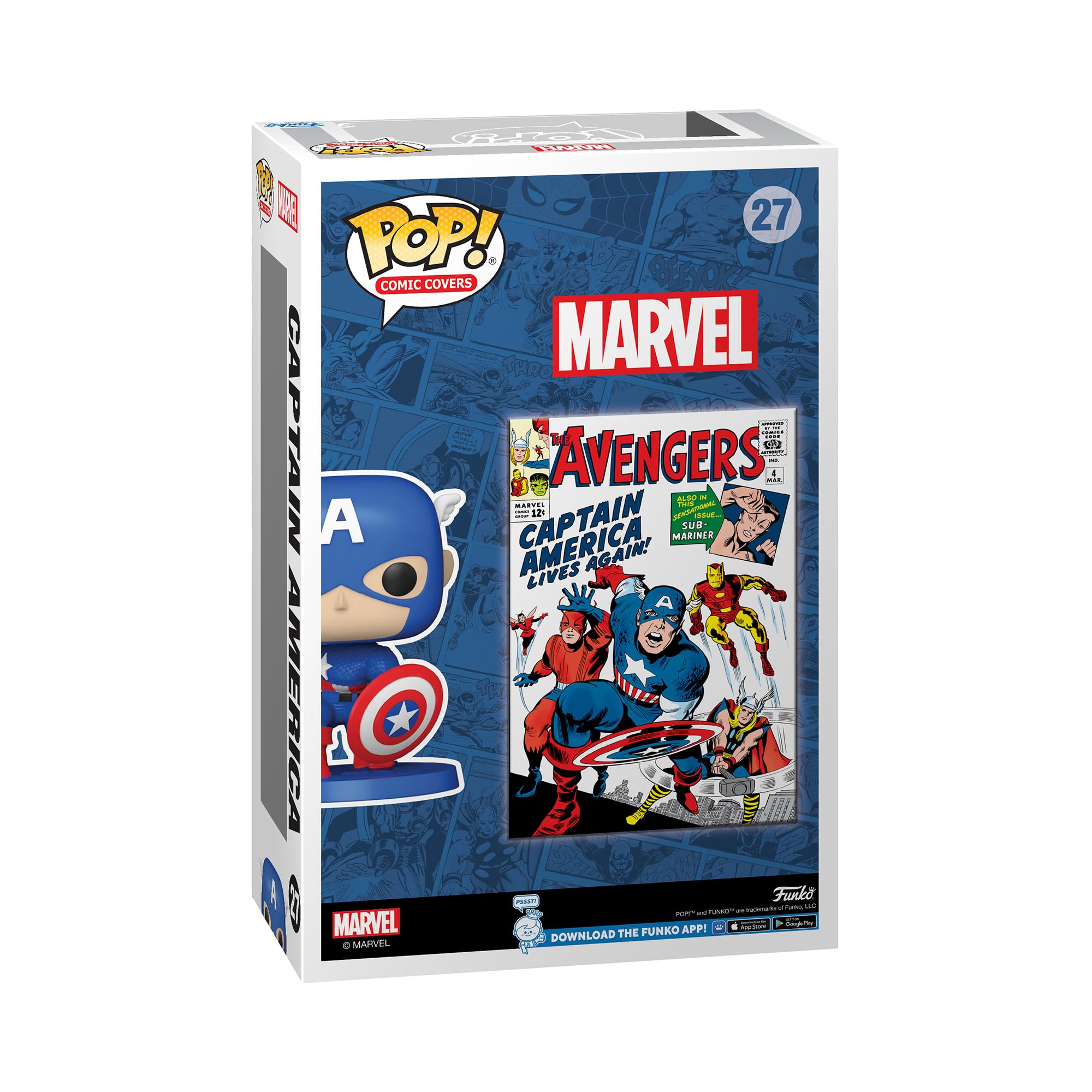 funko-pop-comic-cover-avengers-4-captain-america-figurine image 3