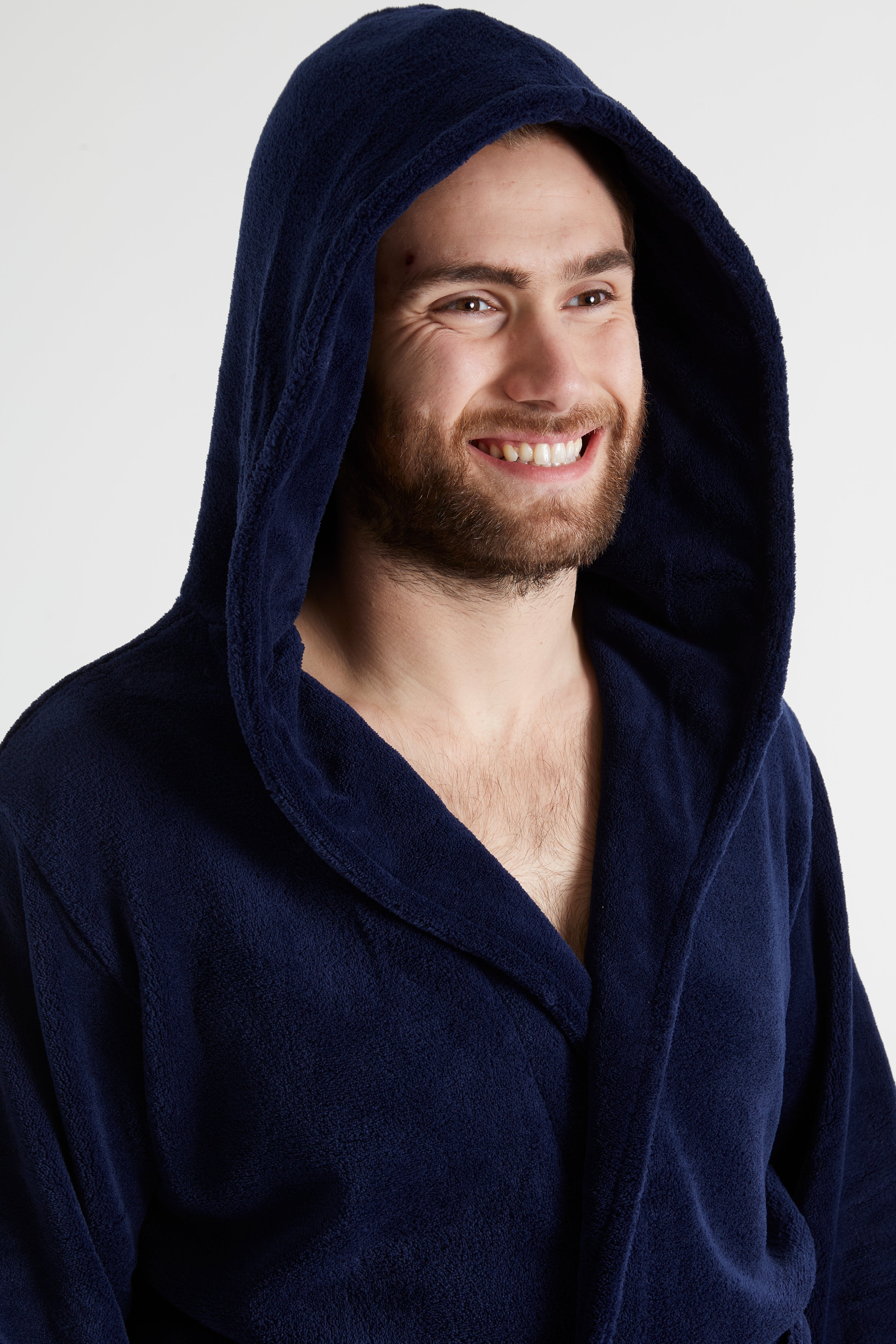 citycomfort-peignoir-homme-polaire-bleu-marine-col-ch-le image 3
