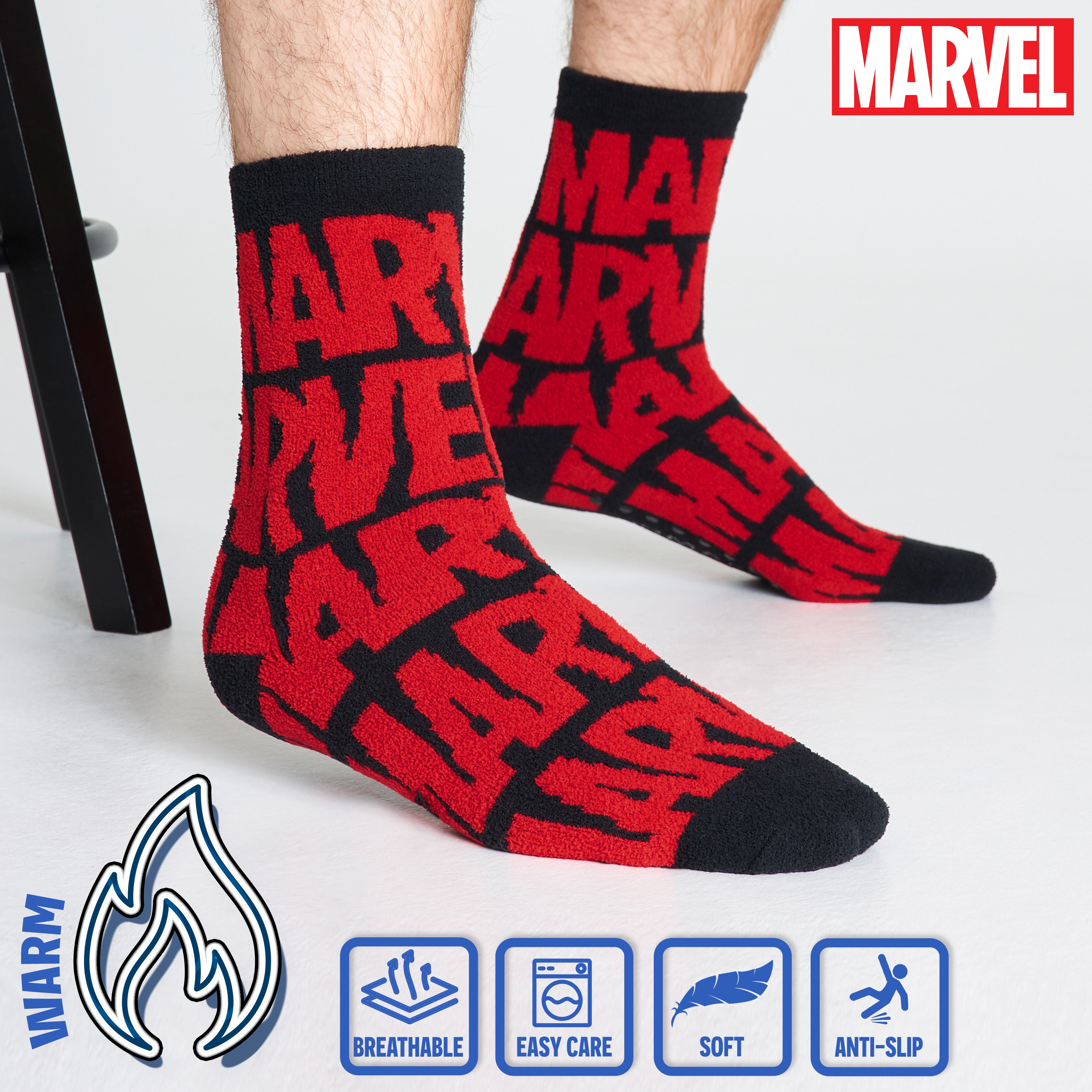 marvel-chaussettes-pilou-homme-avengers-antislip-lot-2 image 7