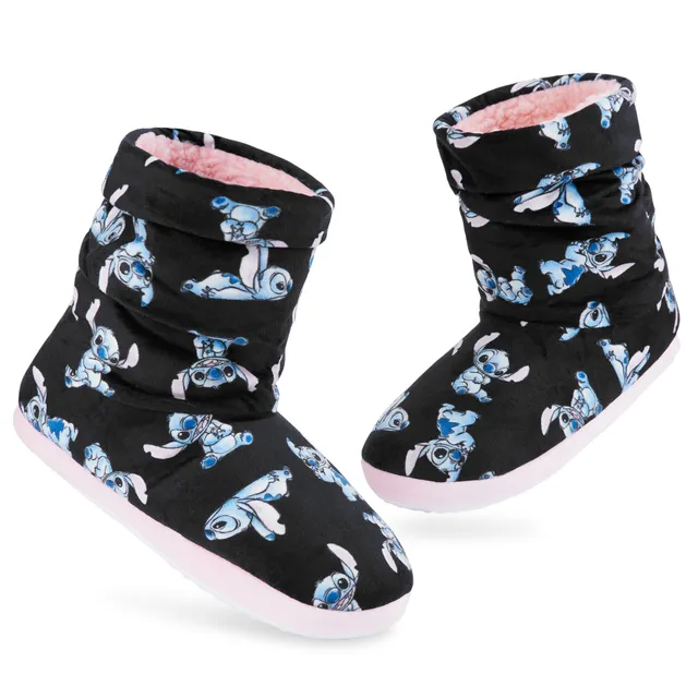 disney-stitch-chaussons-bottes-femme-peluche-bleue-chaud image 1