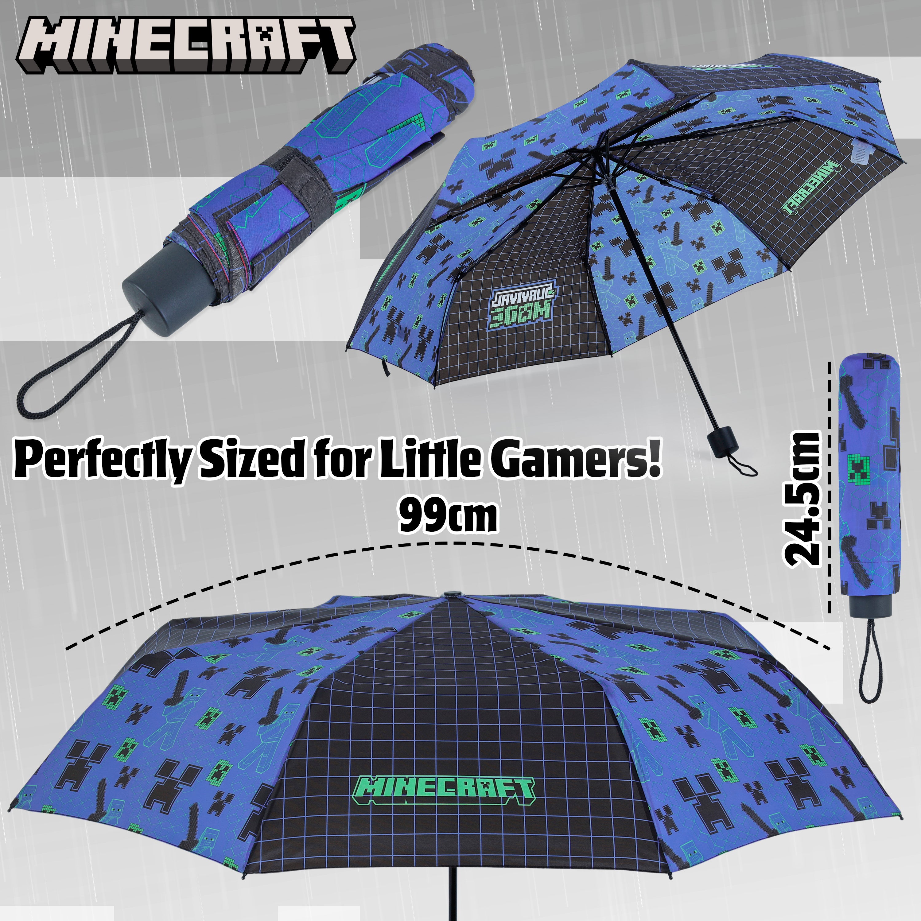 minecraft-parapluie-pliant-enfant-t-lescopique-l-ger image 7