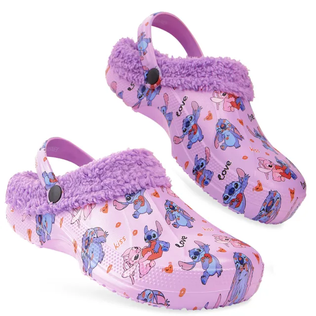 disney-stitch-sabots-femme-fourr-s-doublure-polaire-charms image 1