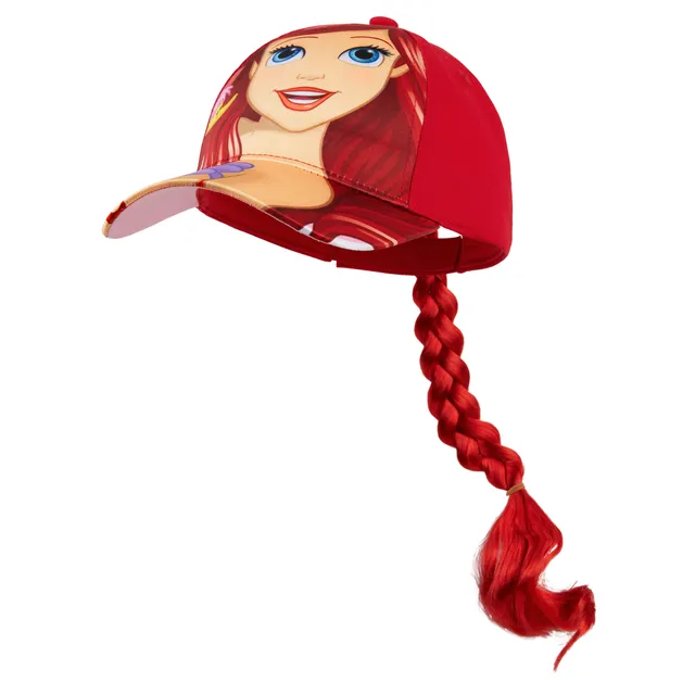 disney-la-petite-sir-ne-casquette-fille-natte-ariel-amovible image 1