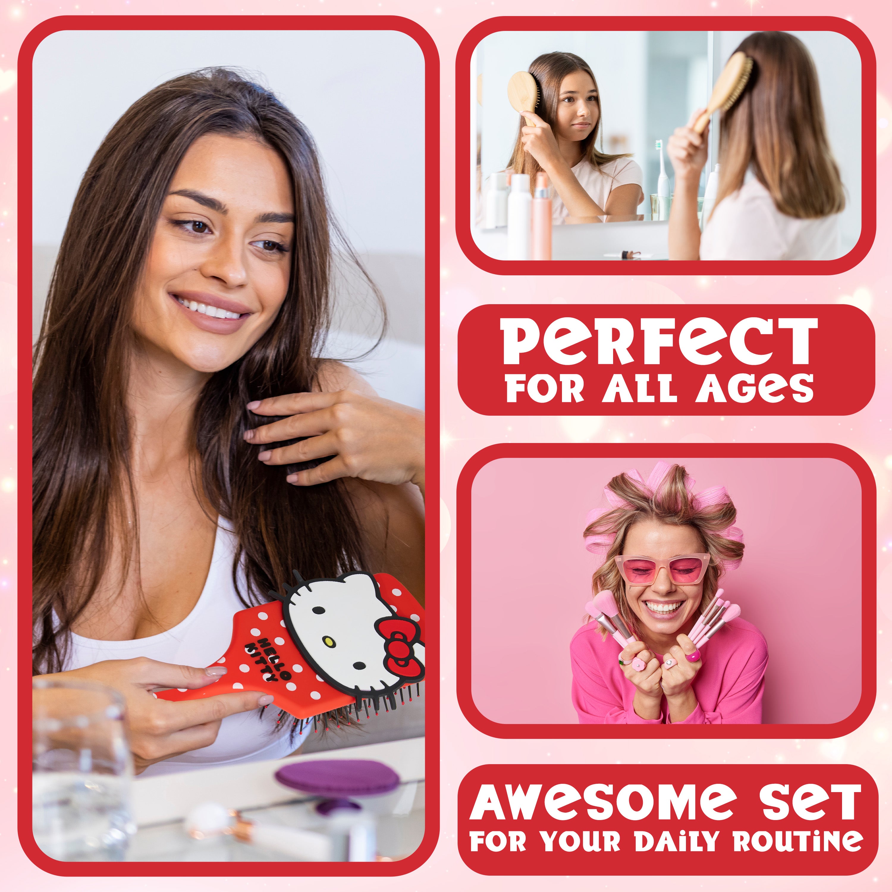 hello-kitty-brosse-d-m-lante-rouge-cheveux-tous-types image 5
