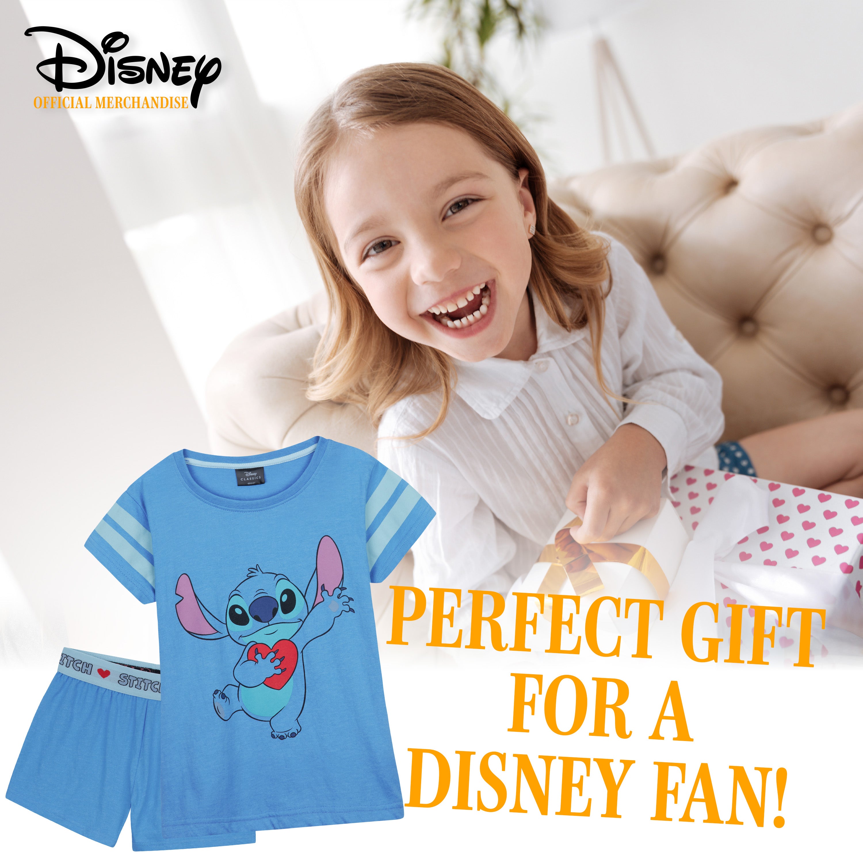 pyjama-disney-stitch-fille-short-7-8-ans-coton image 3