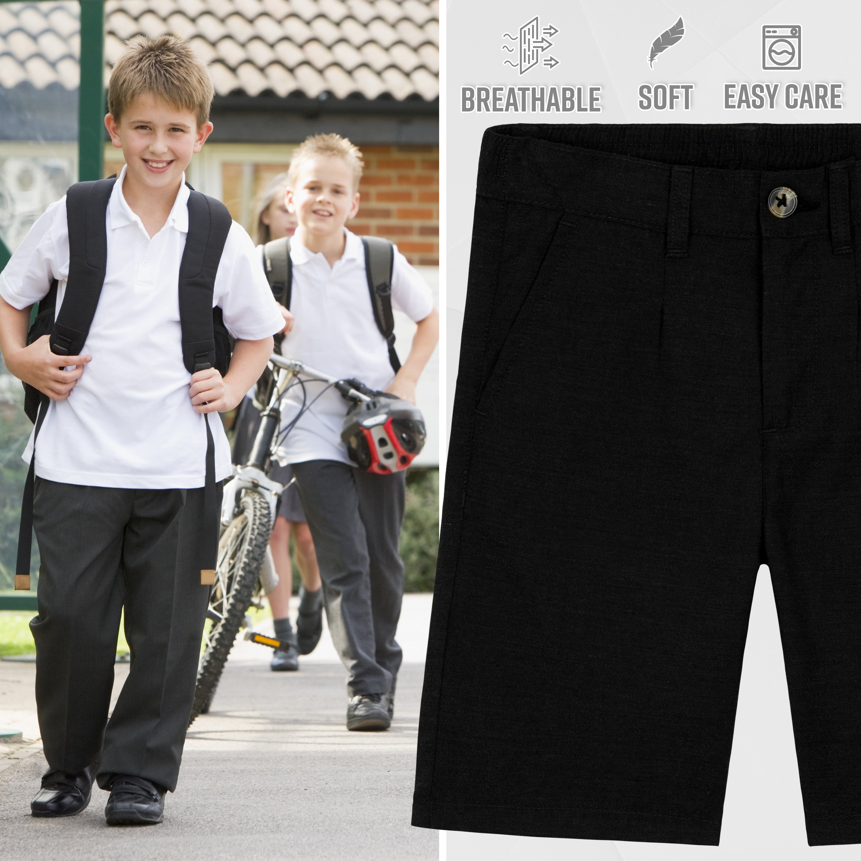 citycomfort-short-chino-gar-on-poches-taille-lastique-noir image 5