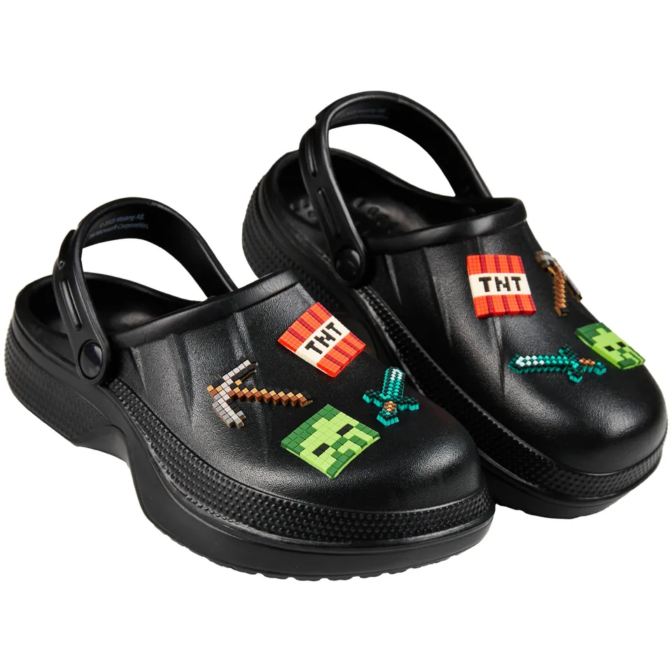 minecraft-sabots-enfant-clogs-t-avec-breloques-amovibles image 1