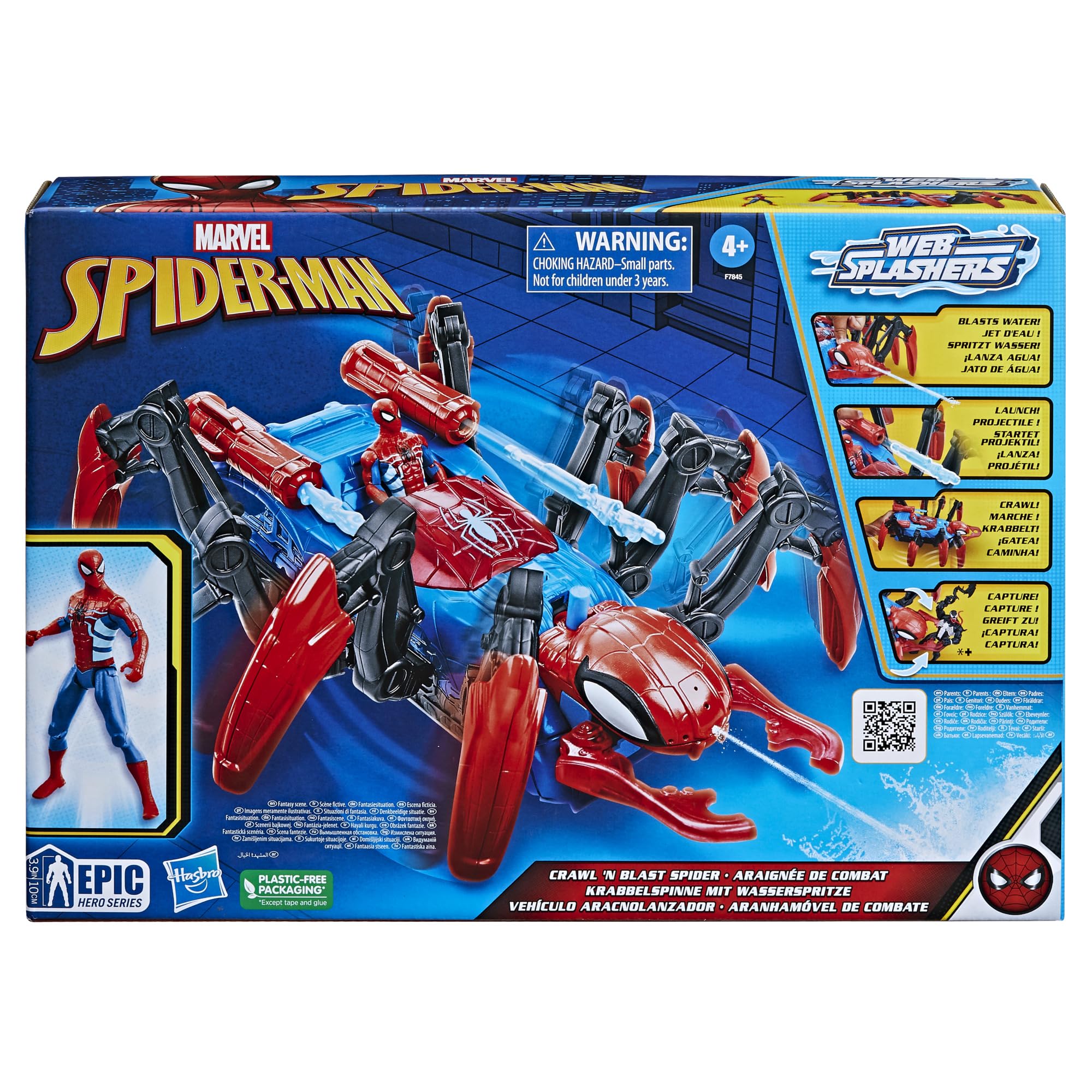 marvel-spider-man-araign-e-de-combat-voiture-jouet-avec-figurine-10cm-d-s-4-ans image 2