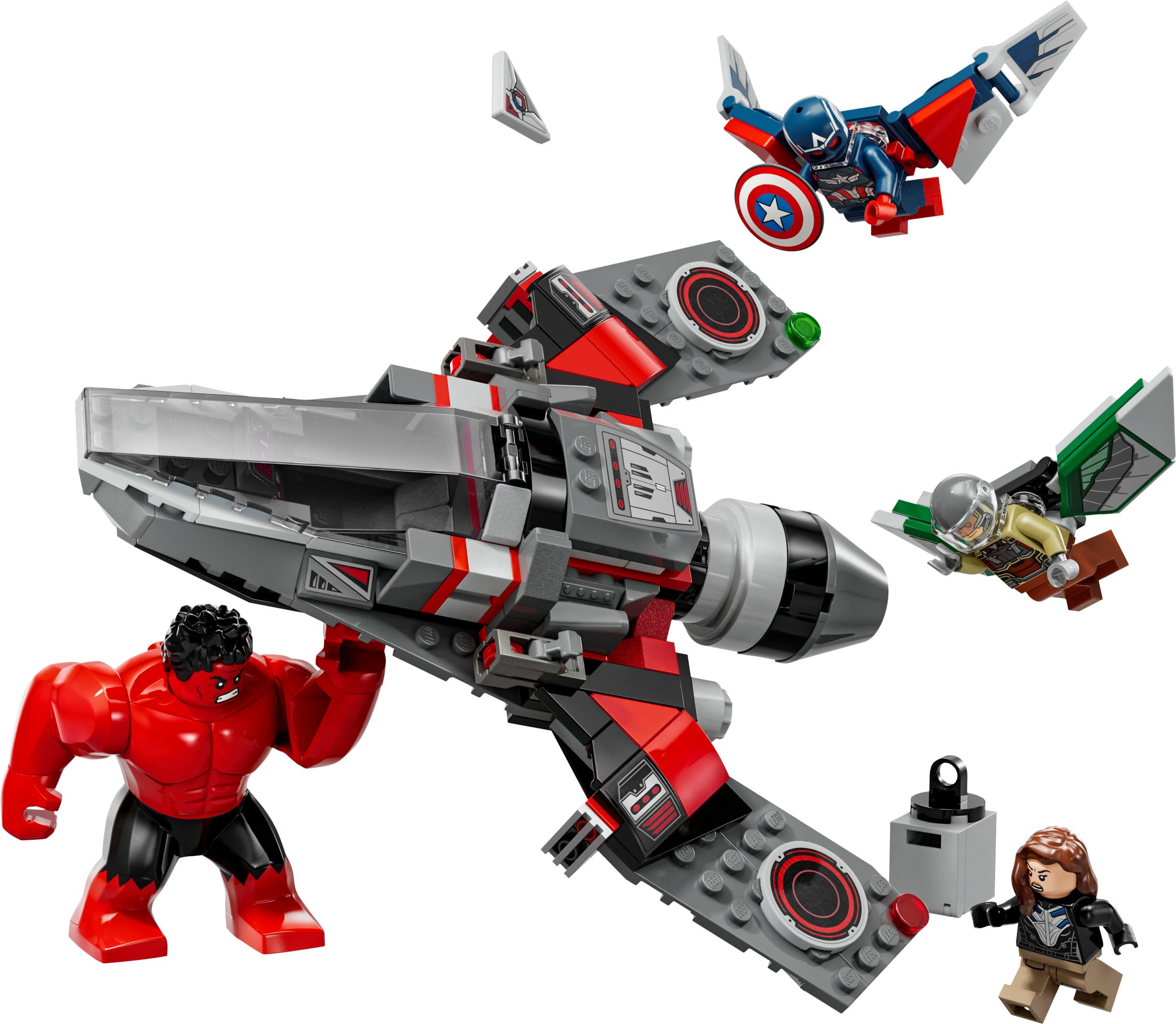 lego-marvel-76292-captain-america-vs-hulk-rouge-avion-7-ans image 7
