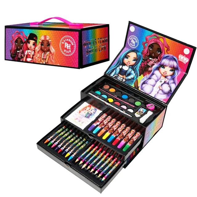 rainbow-high-kit-dessin-40-pi-ces-mallette-enfant-cadeau image 1