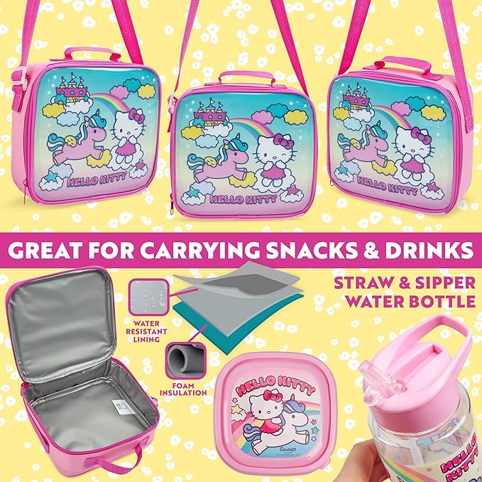 hello-kitty-set-go-ter-3-pi-ces-sac-isotherme-gourde-400ml image 4