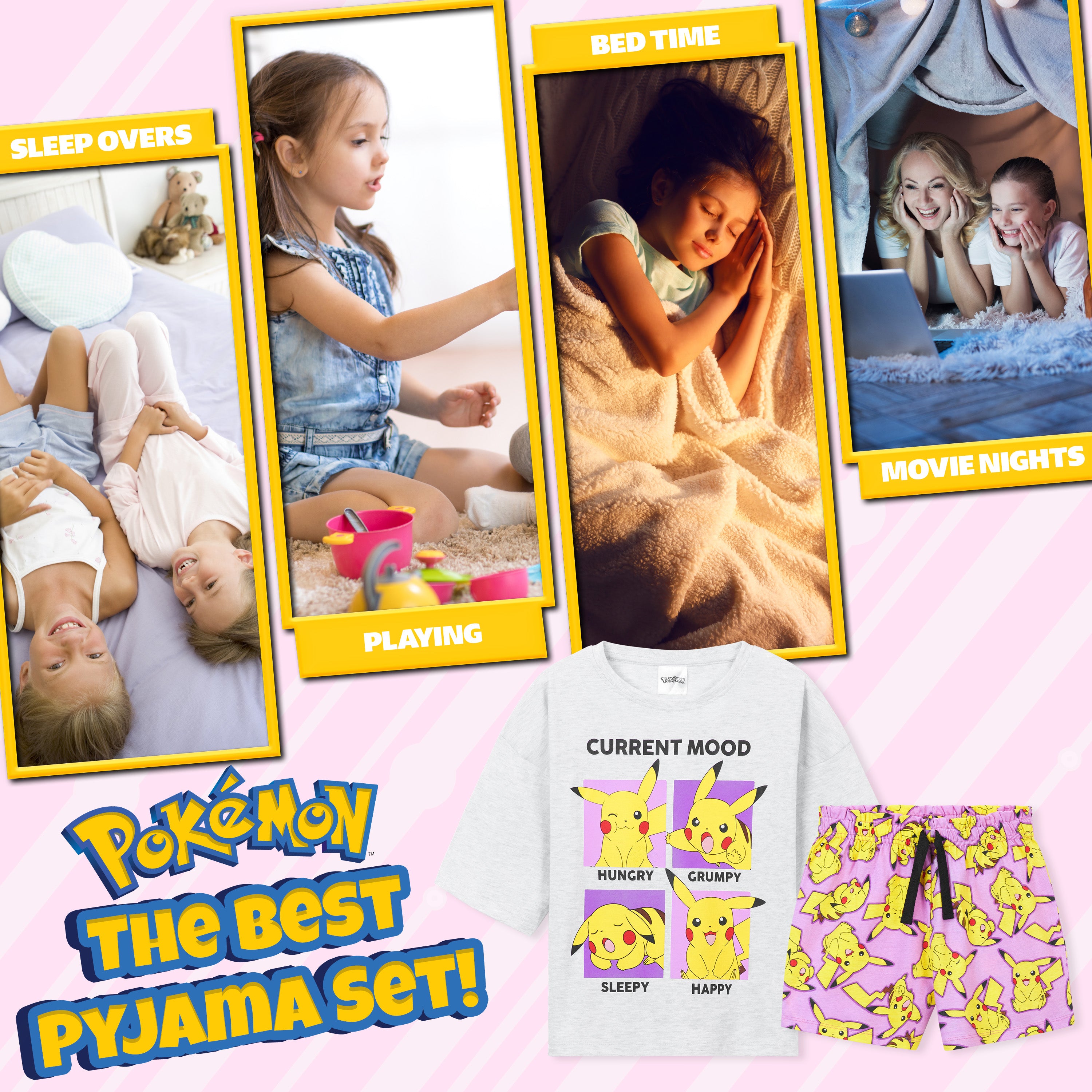 pok-mon-pyjama-short-fille-pikachu-ensemble-9-10-ans image 2