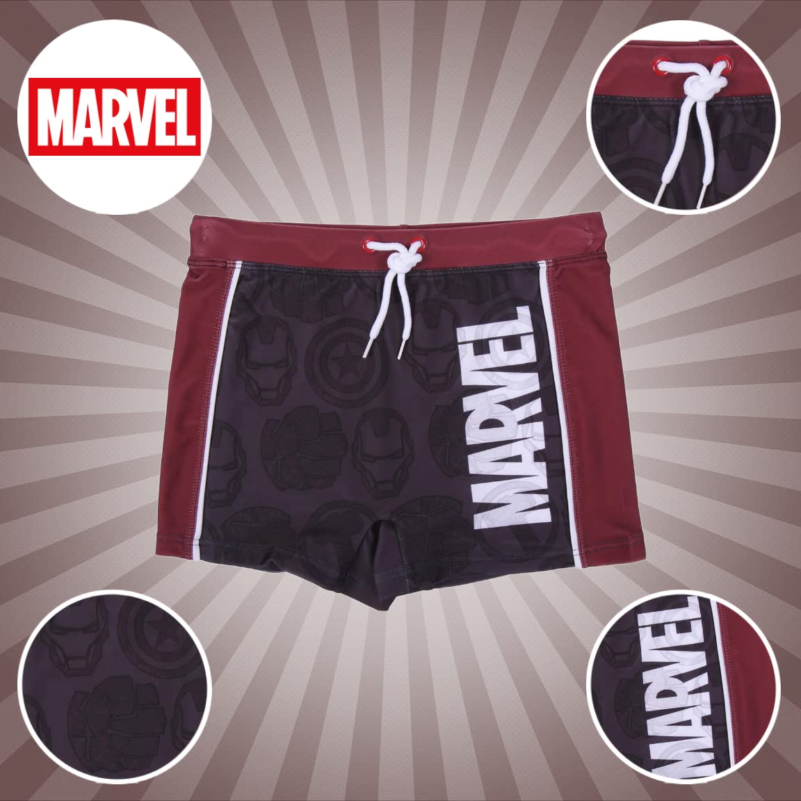 marvel-avengers-short-de-bain-gar-on-s-chage-rapide-6-12-ans image 3