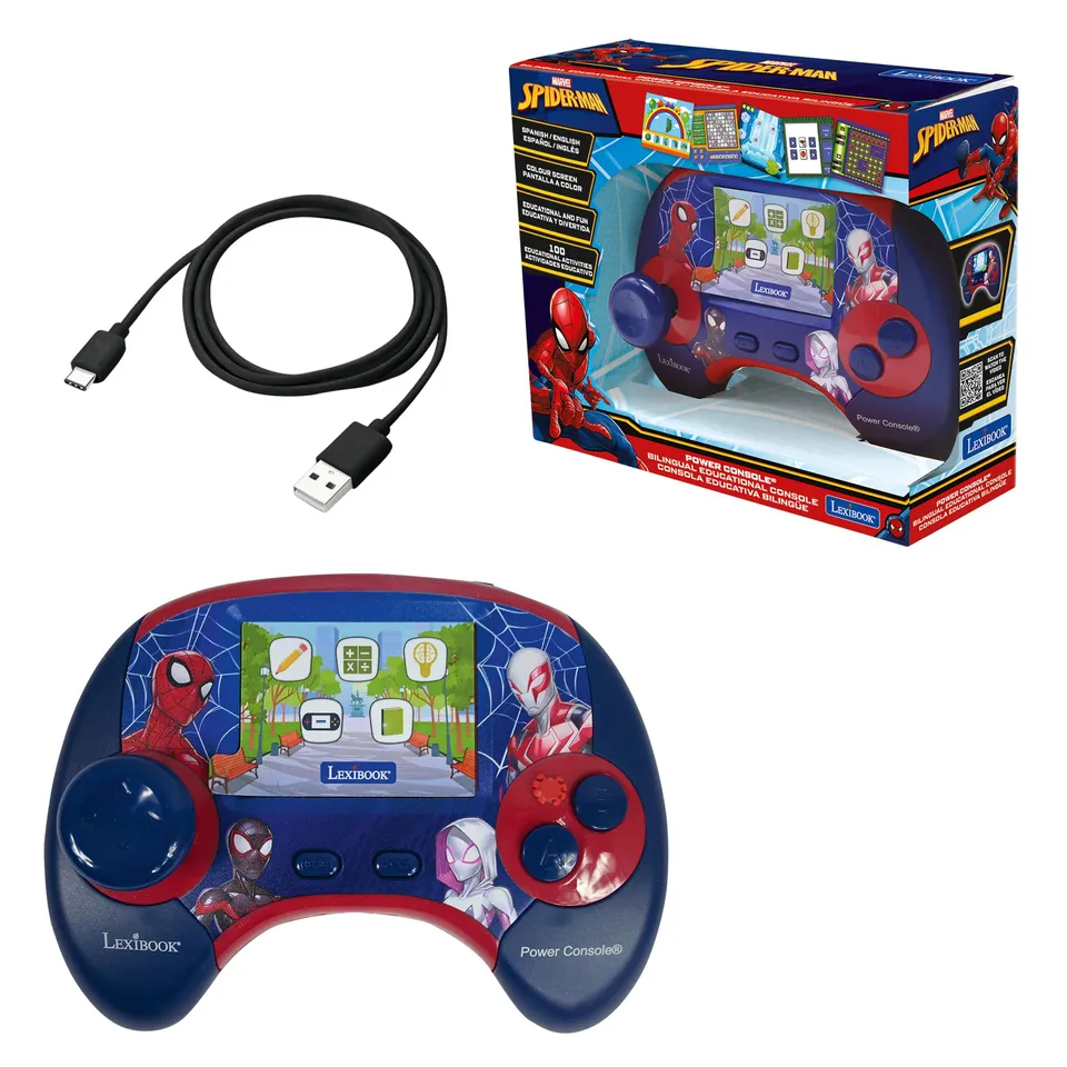 lexibook-spider-man-jcg100spi2-console-ducative-bilingue image 1
