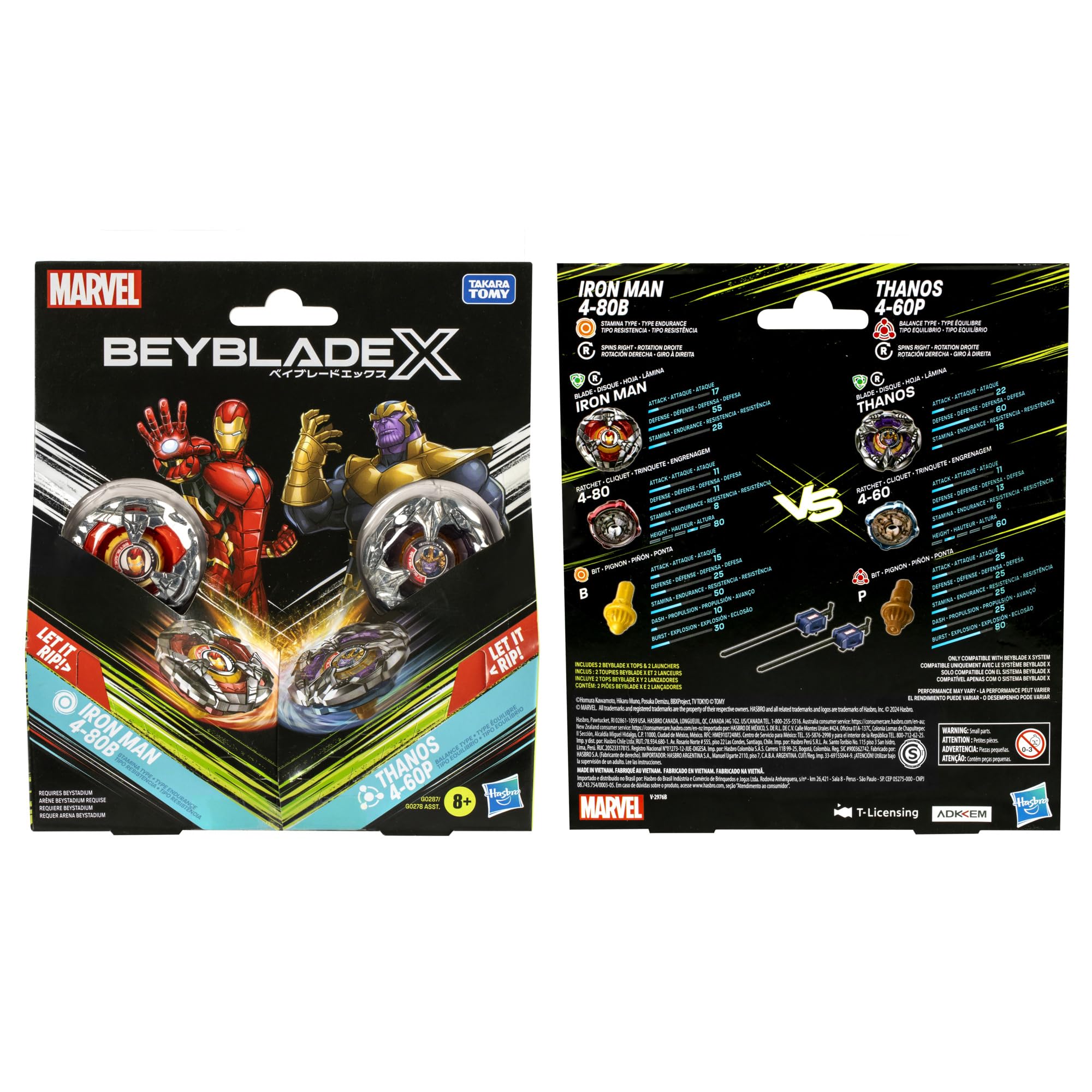 beyblade-x-marvel-iron-man-4-80b-vs-thanos-4-60b-toupies image 4