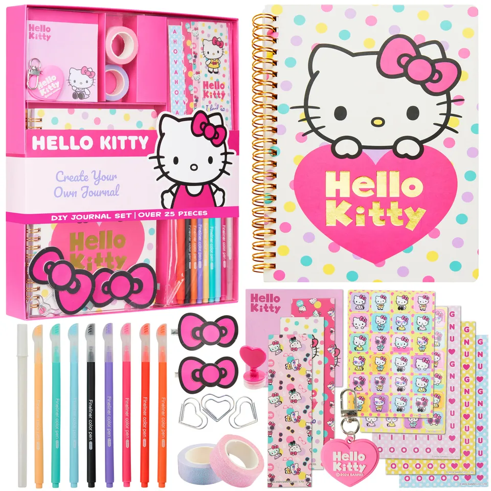hello-kitty-kit-journal-diy-a5-stickers-et-feutres-kawaii image 1