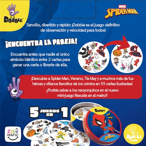 dobble-spiderman-asmodee-jeu-de-cartes-observation-55-cartes image 8