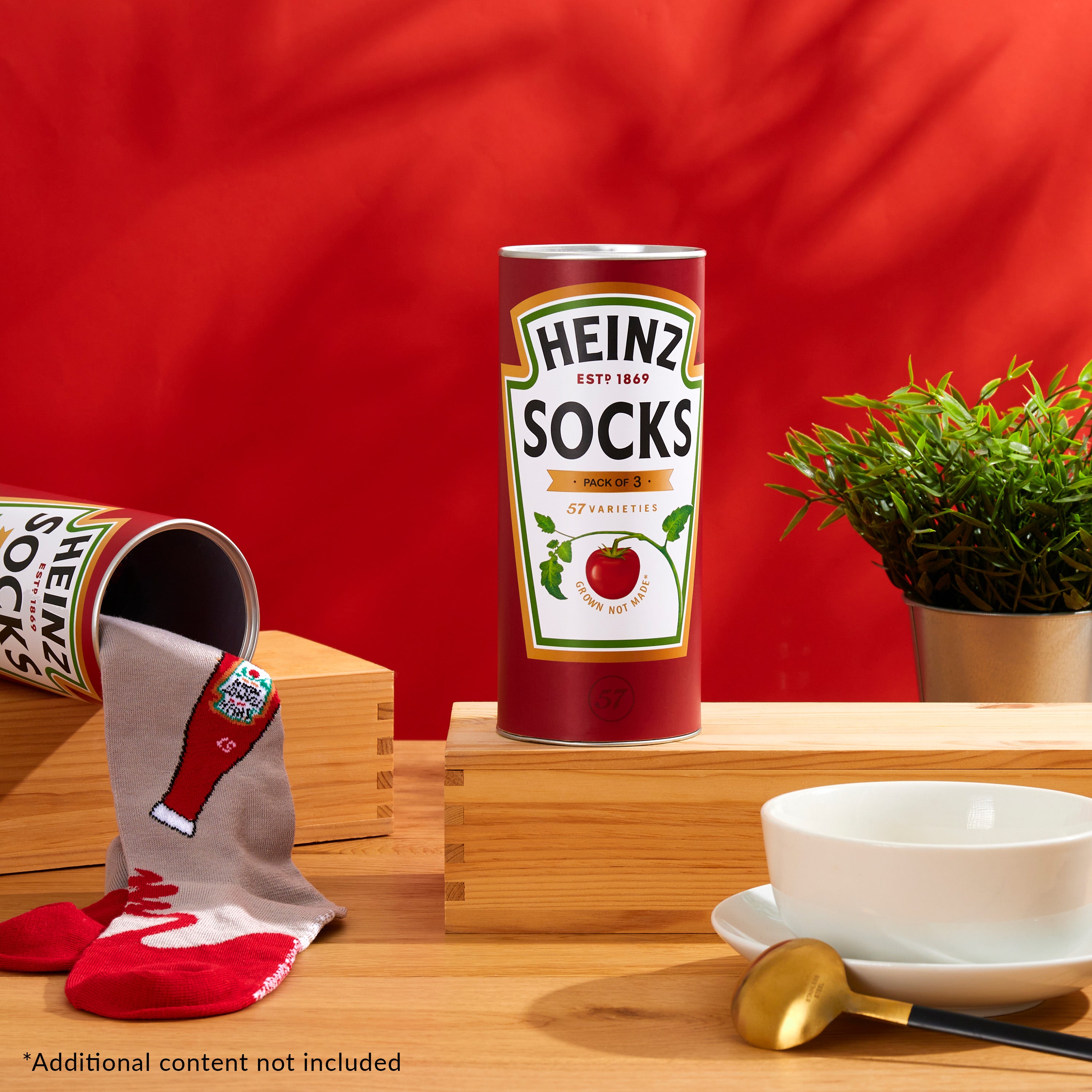 heinz-chaussettes-homme-lot-3-paires-crew-ketchup image 2