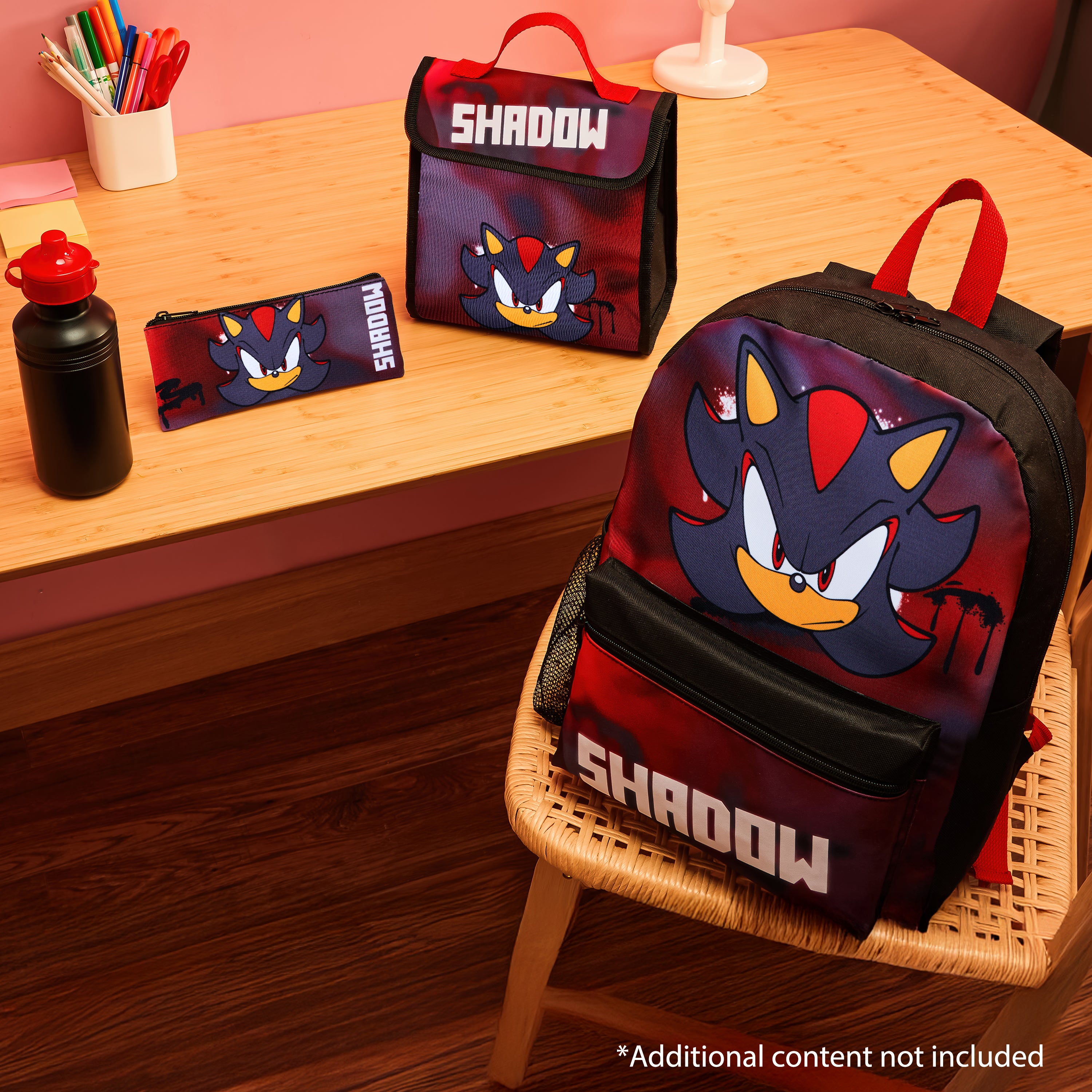 sonic-backpack-cartable-4-pi-ces-gourde-trousse-shadow image 5