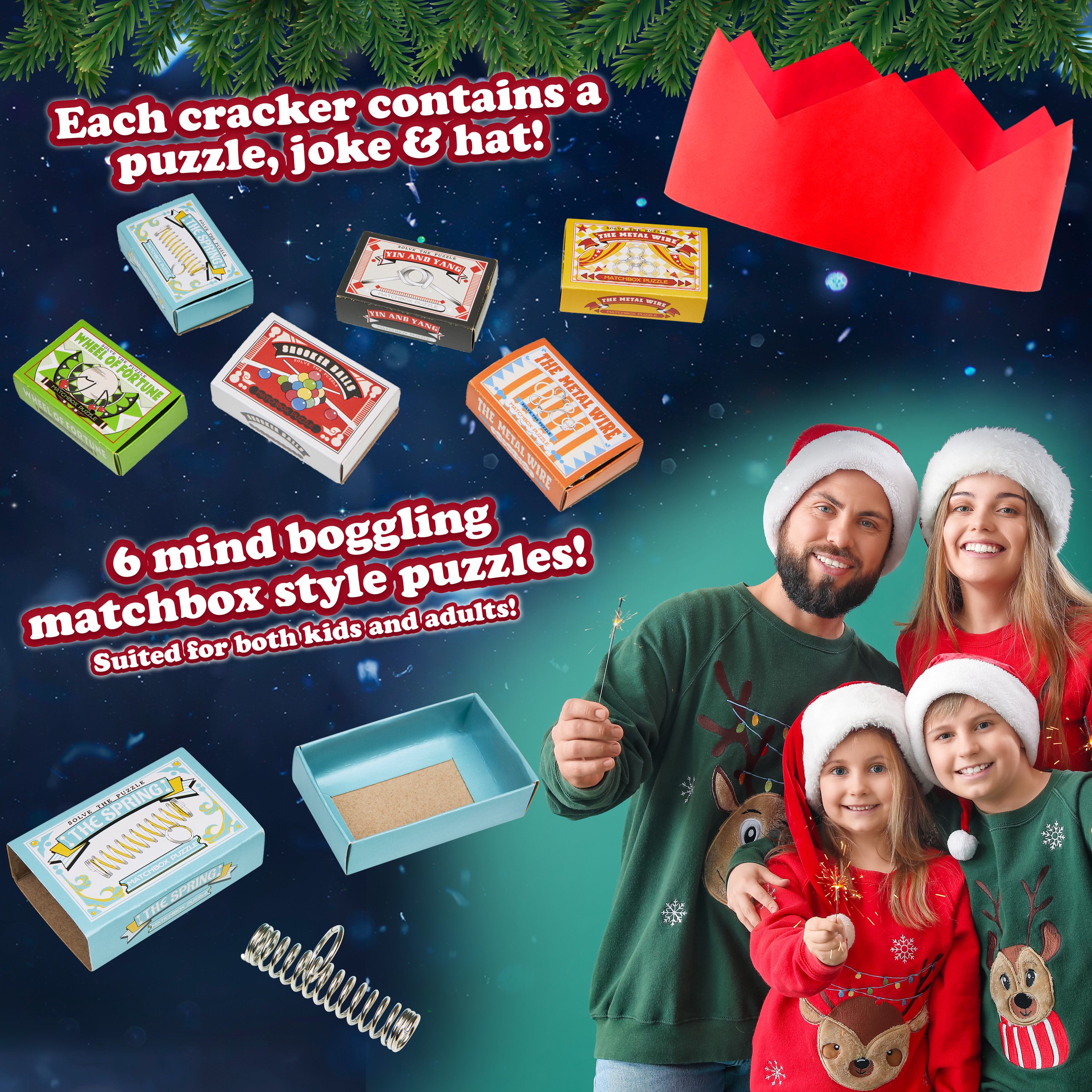 kreativekraft-crackers-no-l-lot-de-6-jouets-chapeaux-blagues image 2
