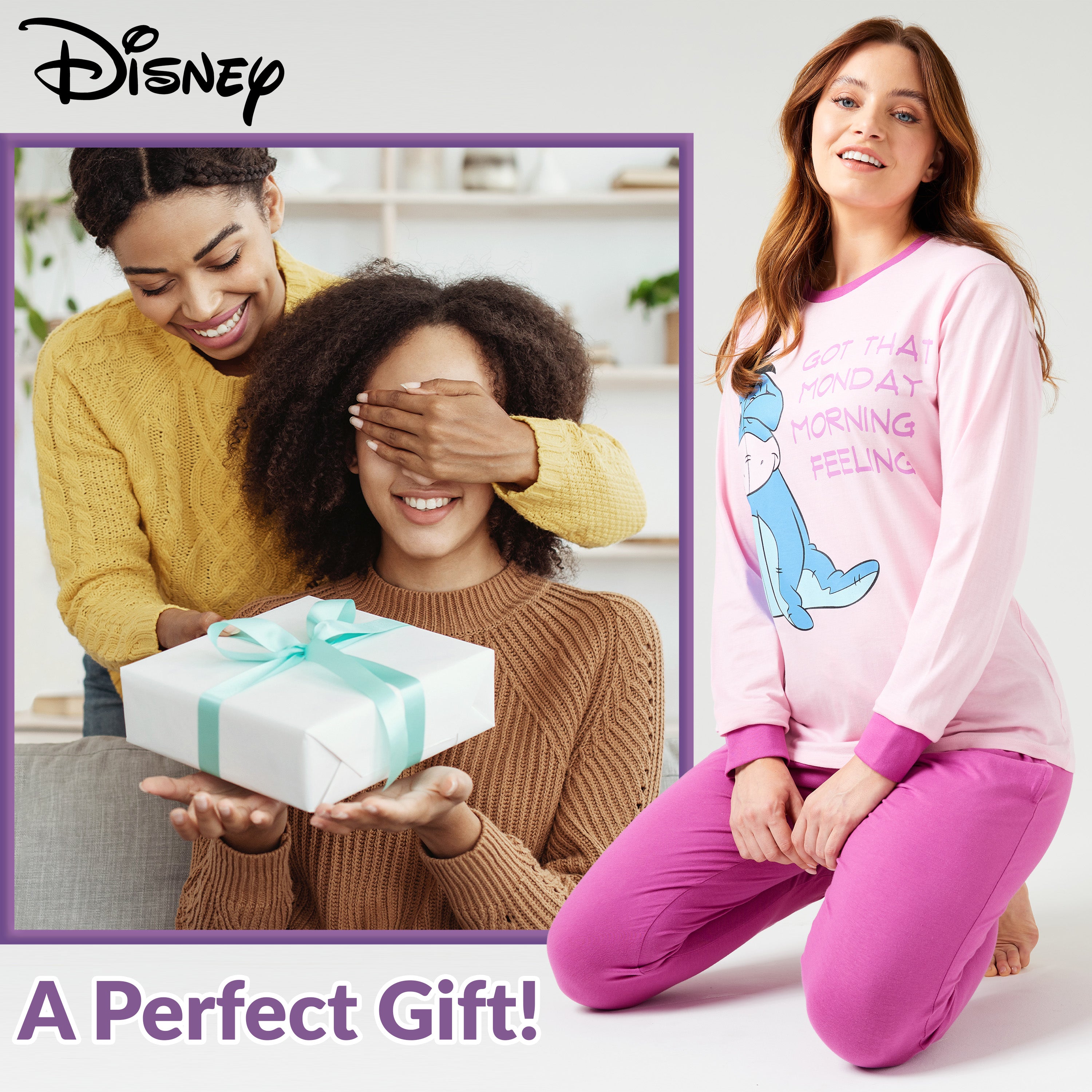 disney-bourriquet-pyjama-femme-coton-manches-longues image 2