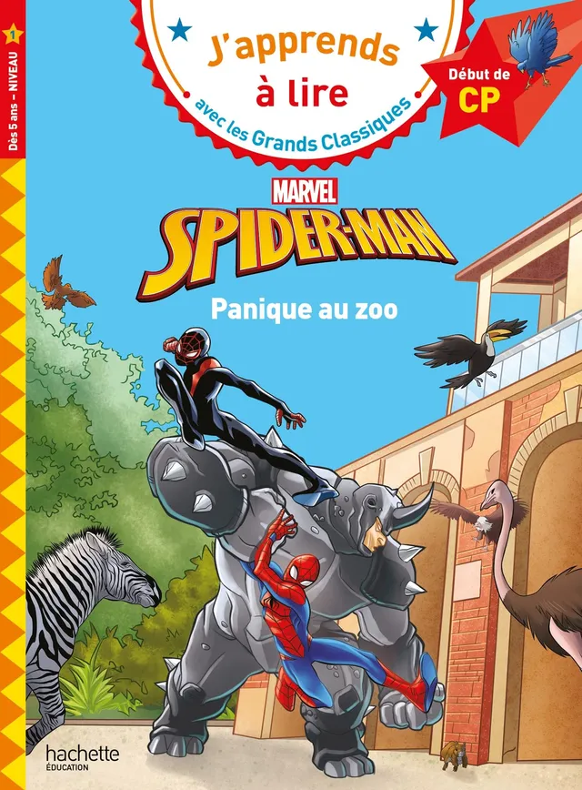 marvel-spider-man-panique-au-zoo-livre-cp-niveau-1 image 1