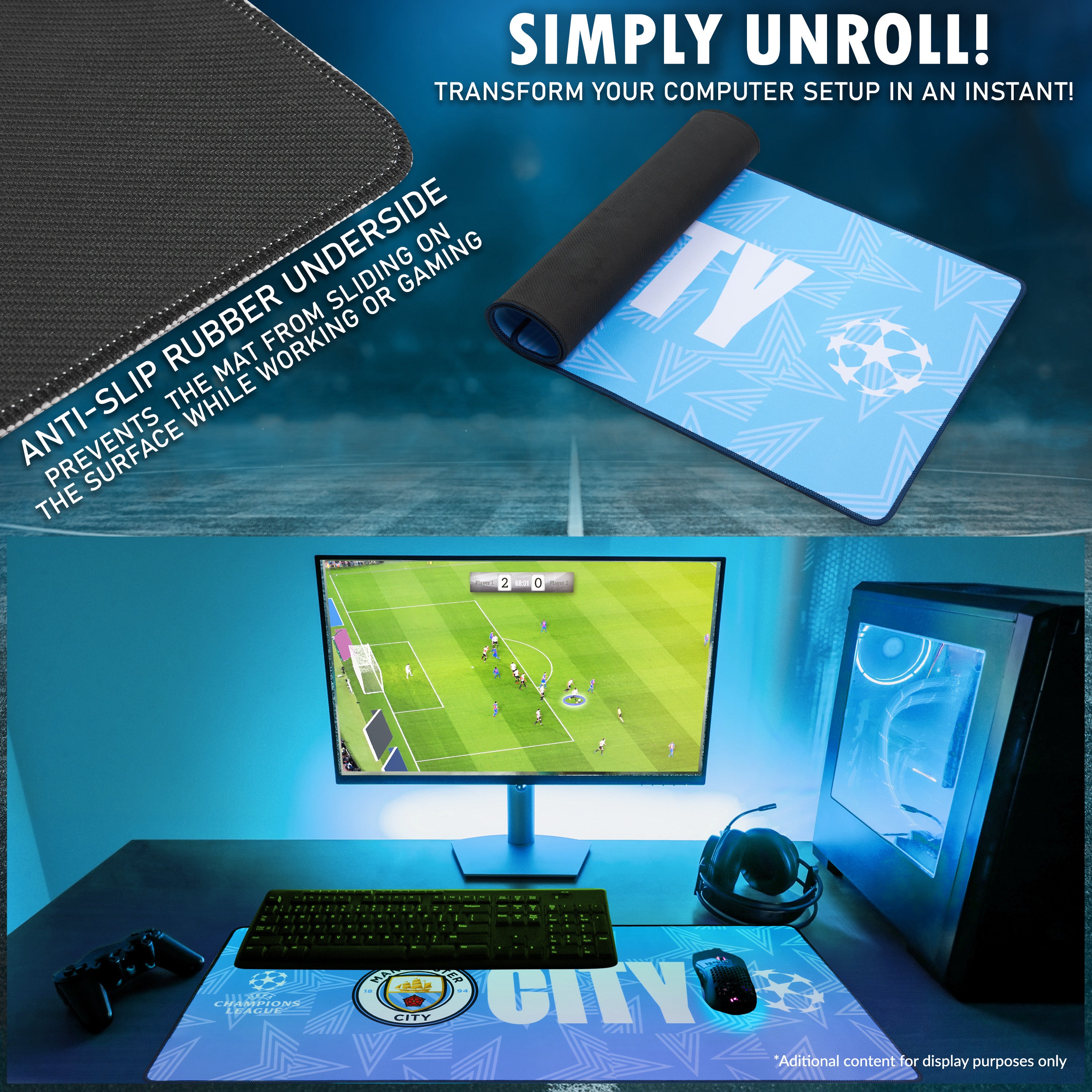 manchester-city-tapis-souris-xxl-80x35cm-bureau-gaming image 4