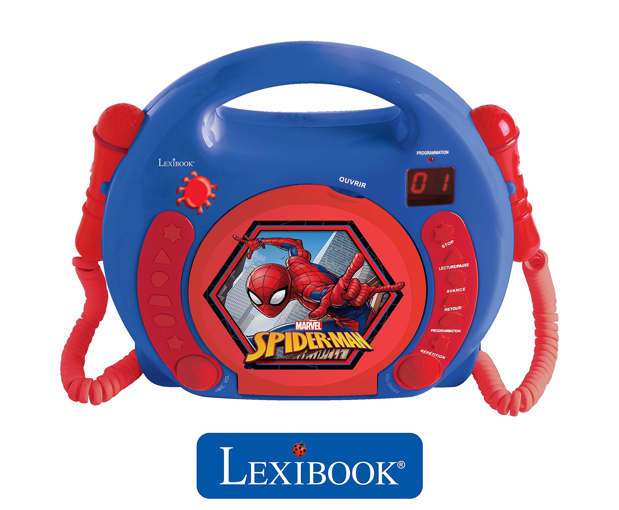 lexibook-spider-man-rcdk100sp-lecteur-cd-karaok-2-micros image 4