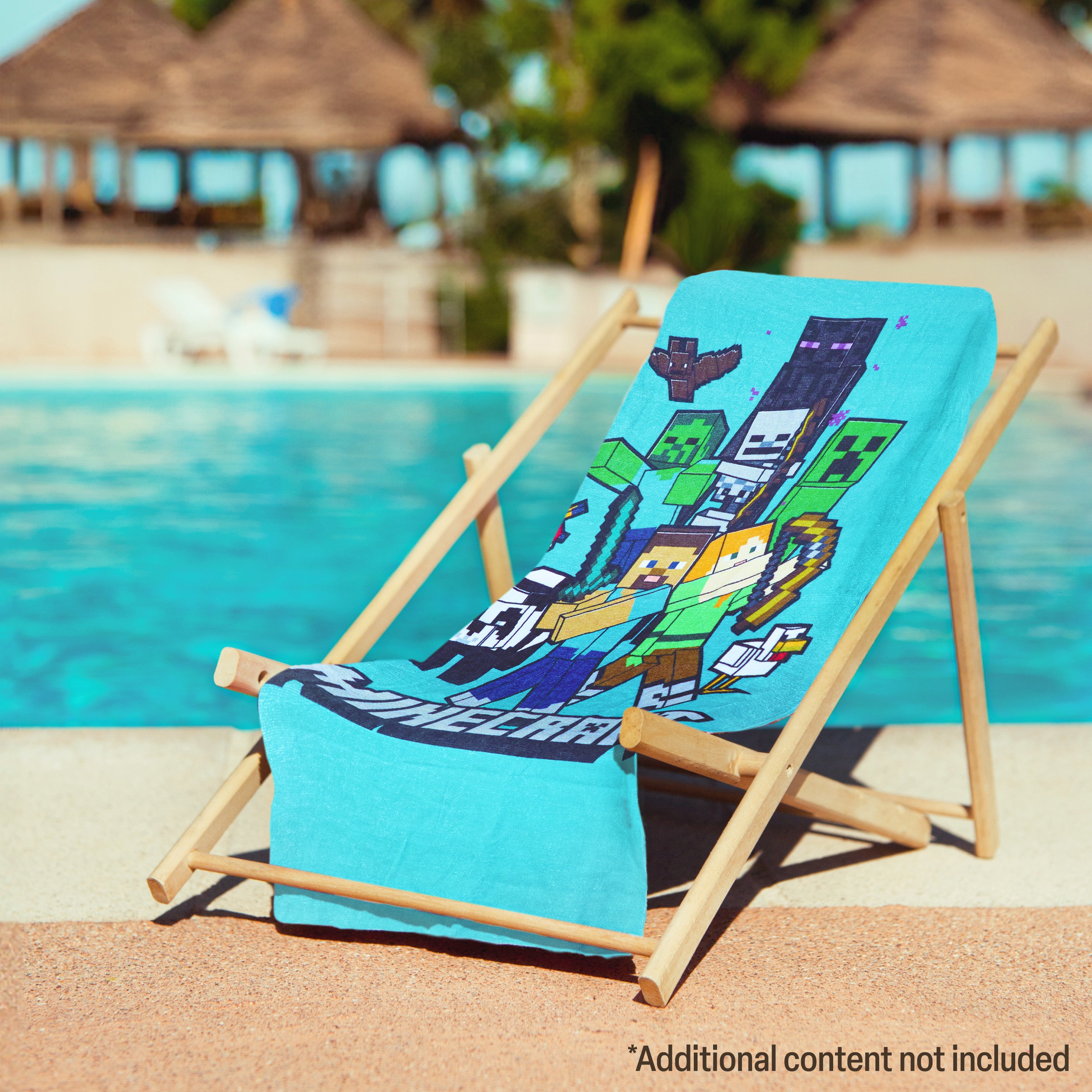 serviette-de-plage-minecraft-enfant-coton-70x140-cm image 2