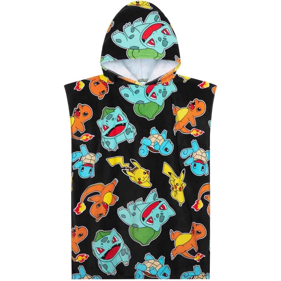 pok-mon-serviette-poncho-capuche-enfant-coton-absorbant-10-13-ans image 1