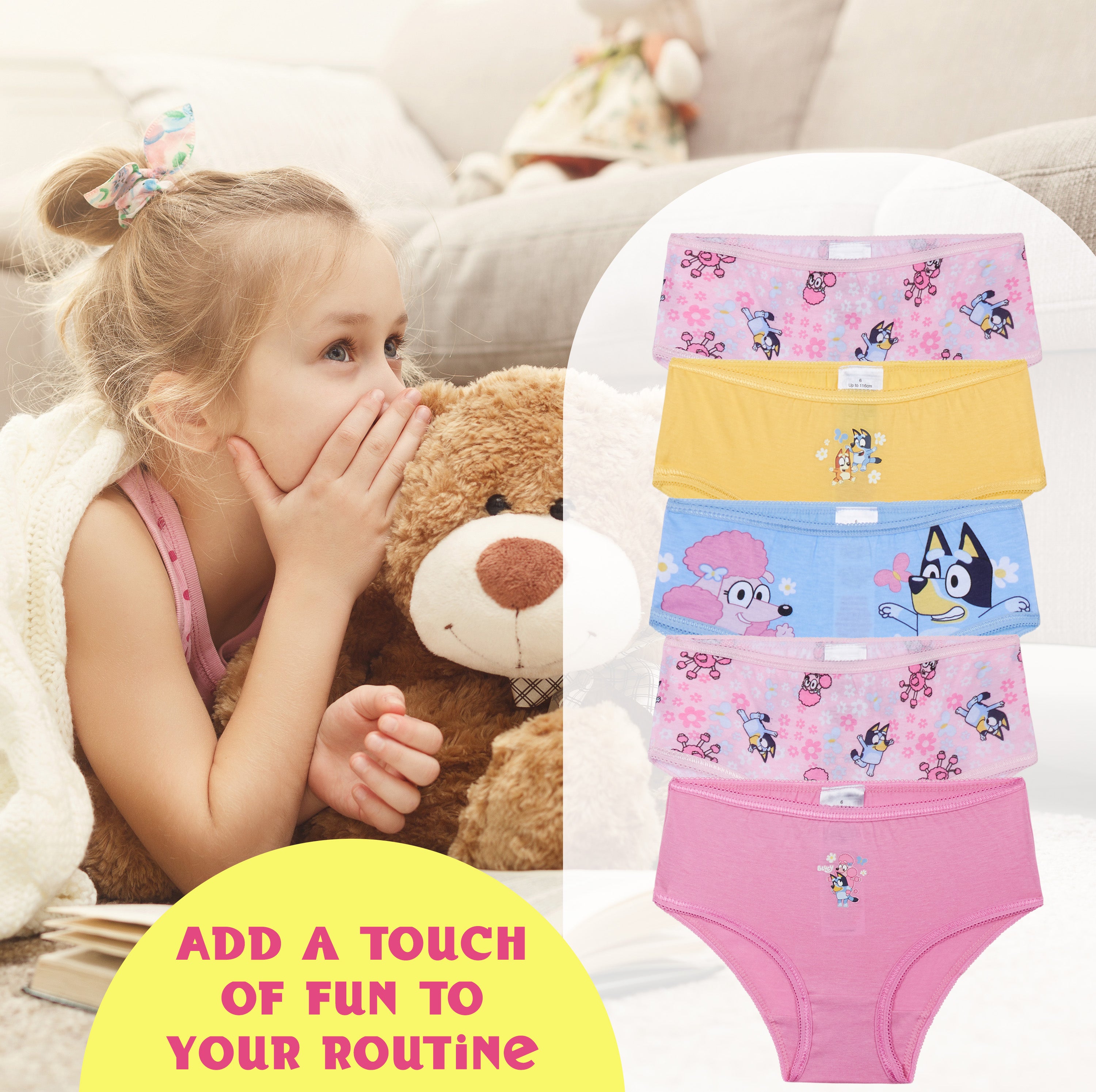 get-trend-girls-bluey-culotte-fille-lot-5-respirant image 2