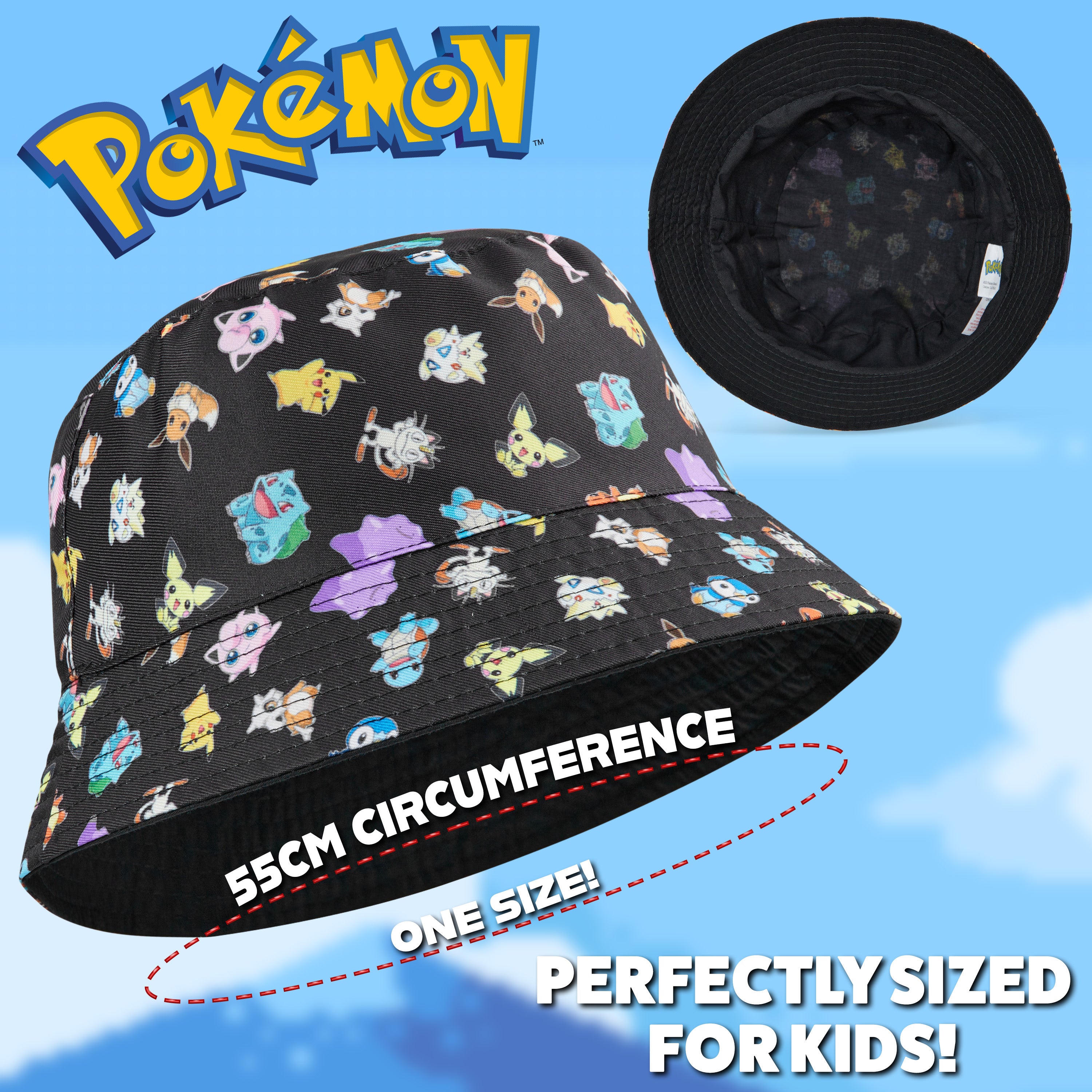 pok-mon-bob-enfant-imprim-cadeau-pikachu-chapeau-t image 6