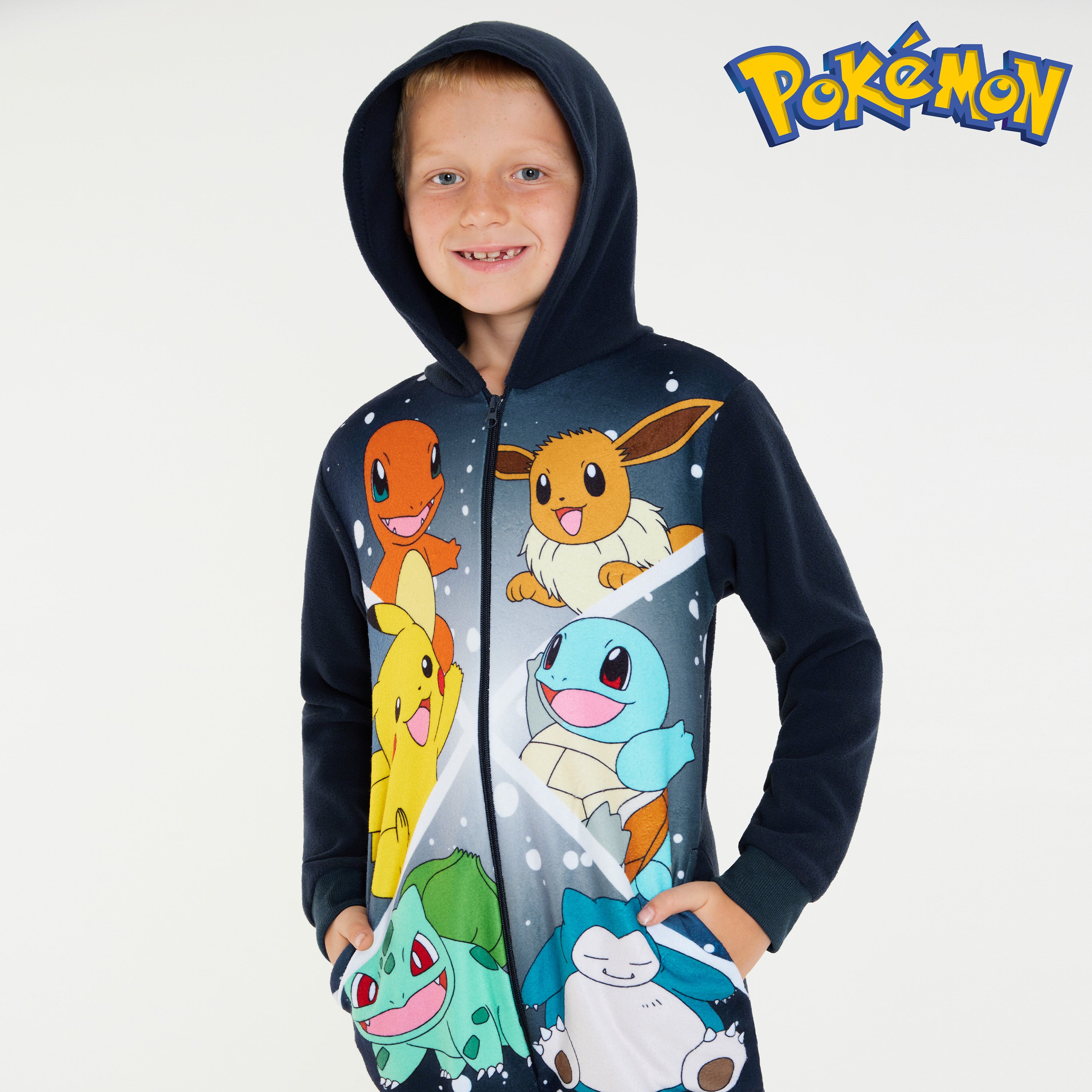 pokemon-boys-combinaison-pyjama-polaire-gar-on-9-10-ans-capuche image 5