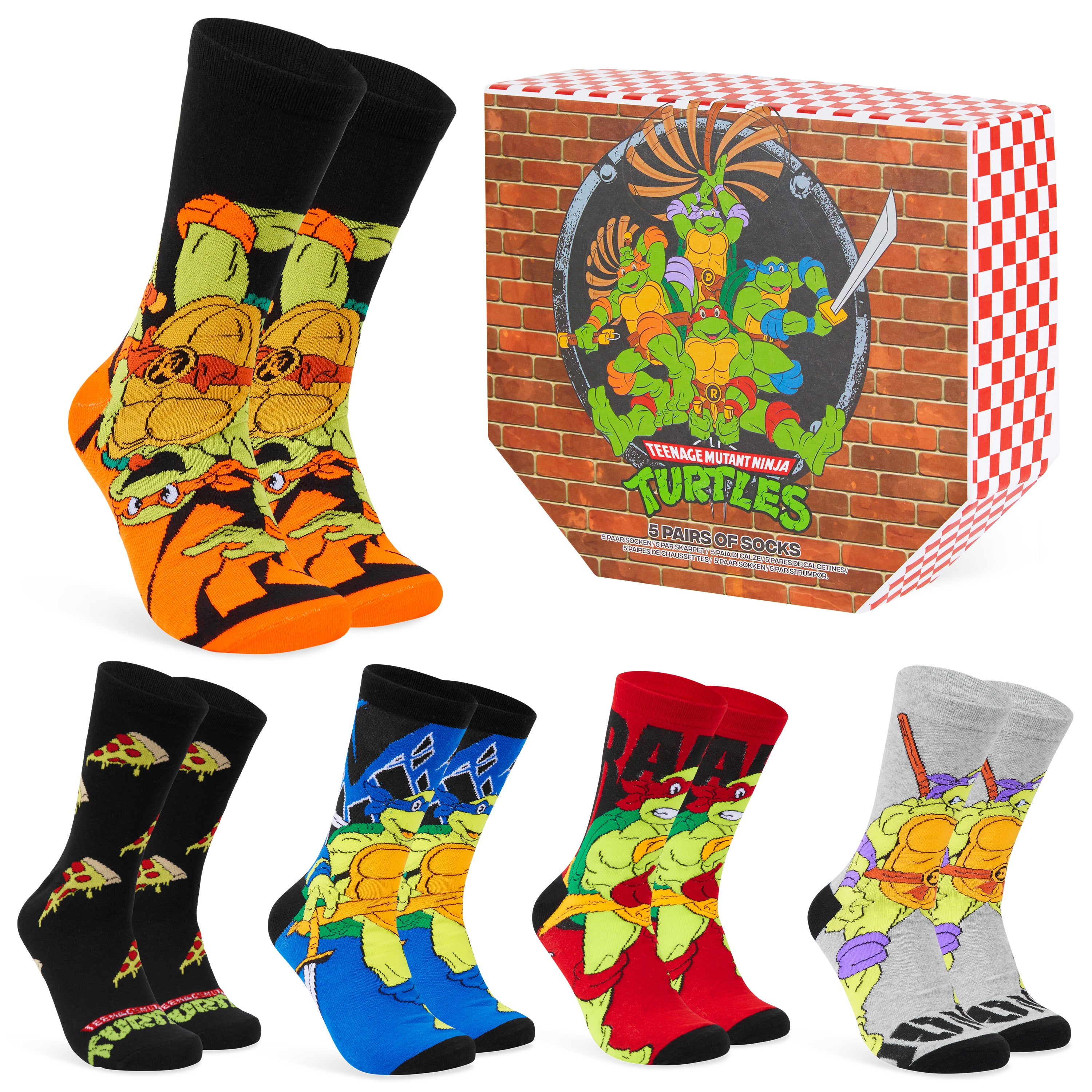 get-trend-tortues-ninja-chaussettes-homme-lot-5-coton image 1