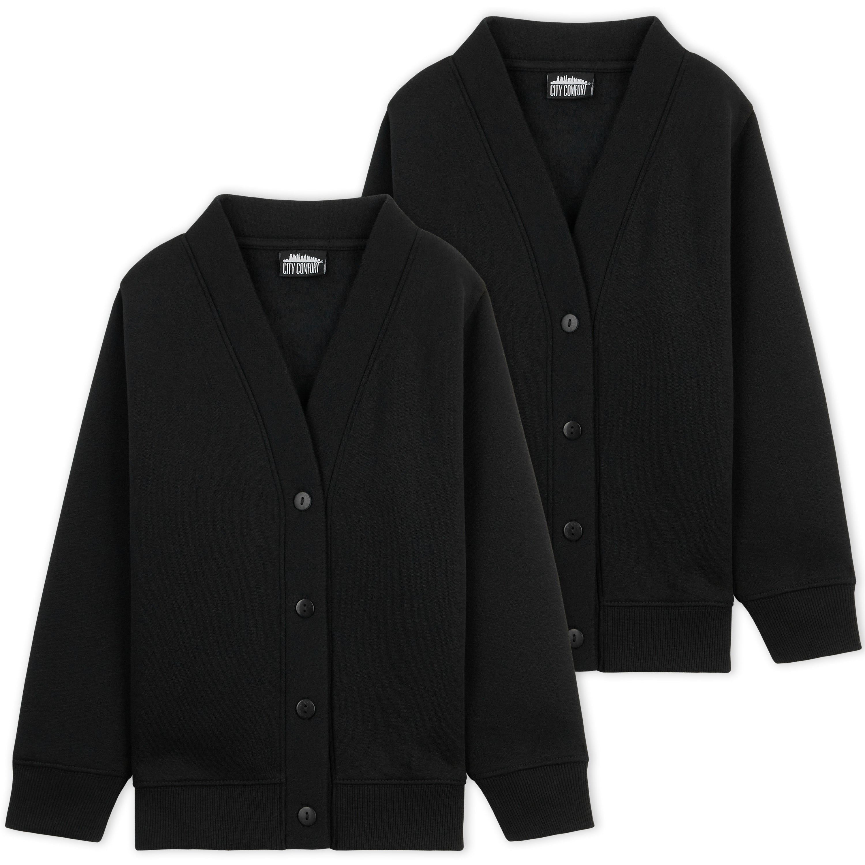 citycomfort-lot-2-cardigans-cole-enfant-noir-coton-7-8-ans image 2