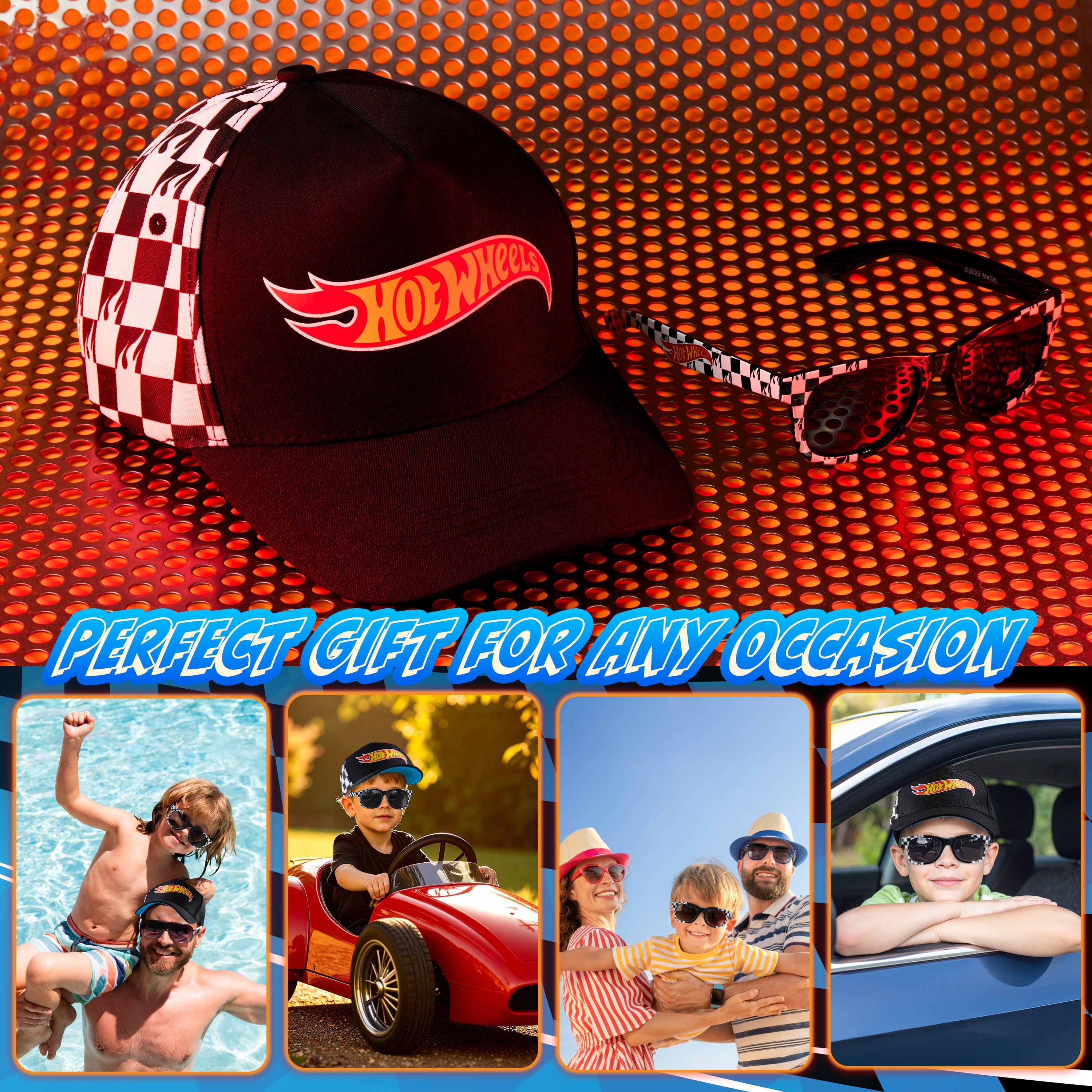 hot-wheels-casquette-lunettes-gar-on-noir-protection-uv image 2