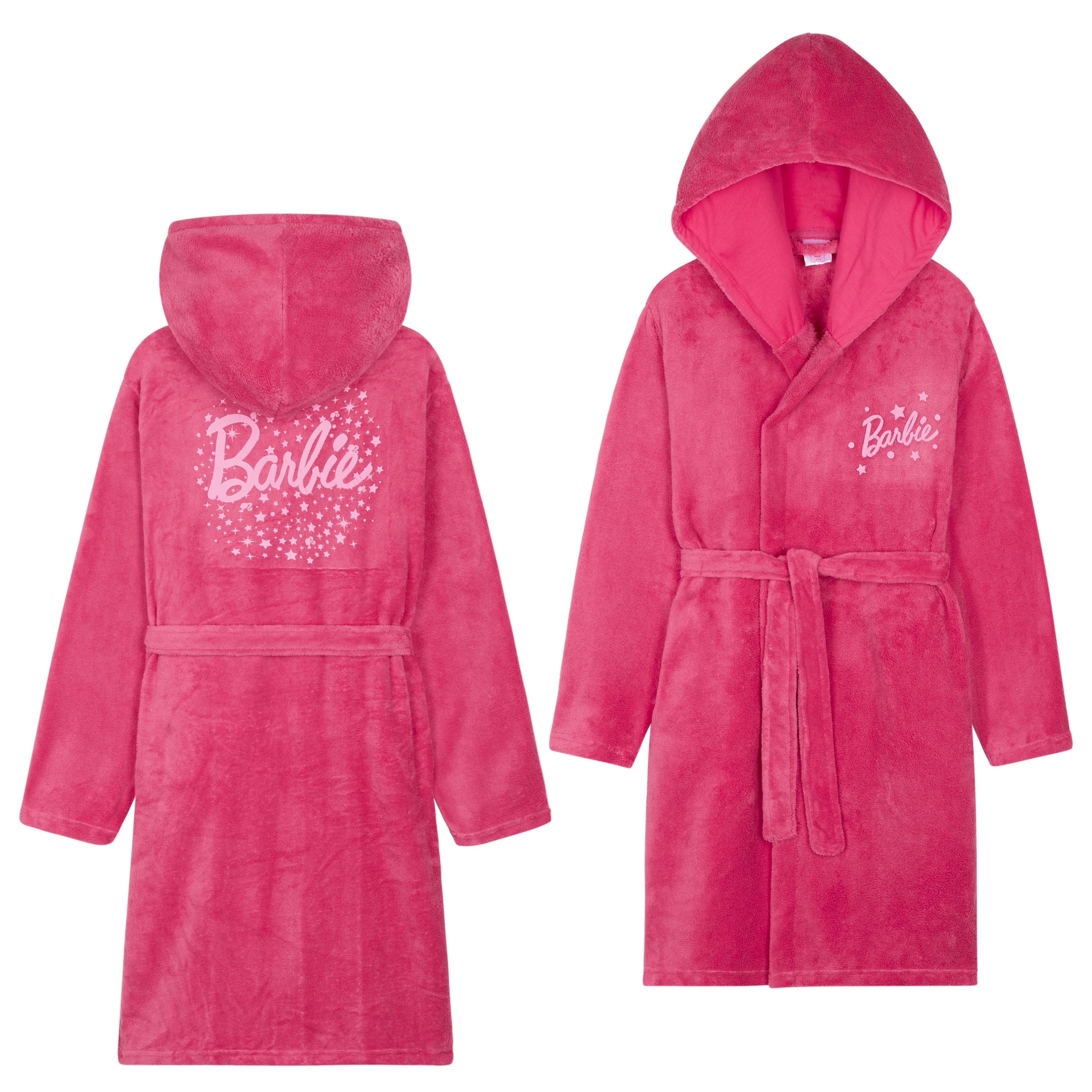 barbie-peignoir-fille-polaire-capuche-rose-7-8-ans image 5