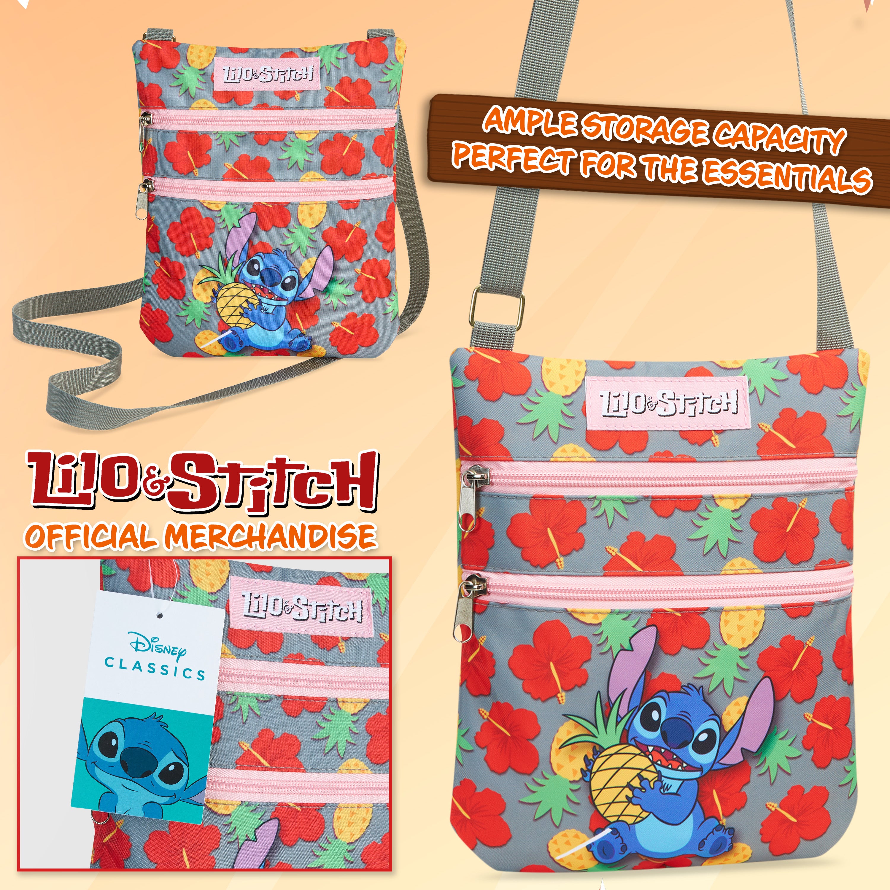 disney-stitch-sac-bandouli-re-fille-sangle-r-glable image 7