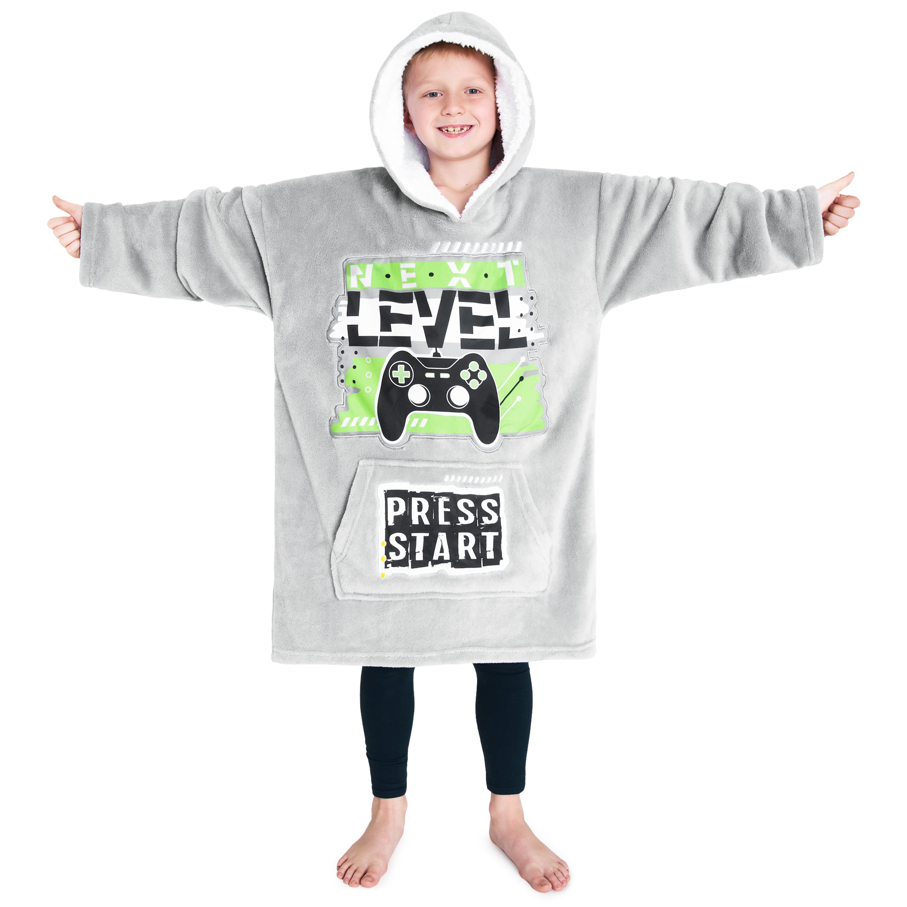 citycomfort-sweat-plaid-hoodie-blanket-gamer-enfant-polaire image 1
