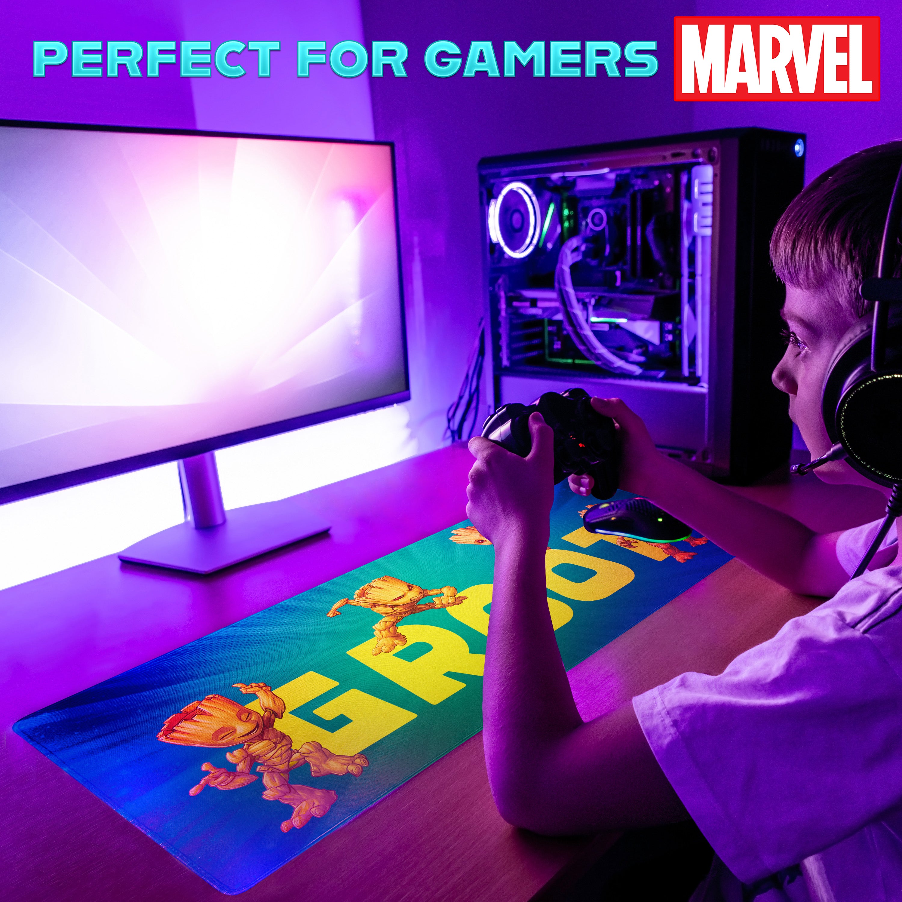 marvel-groot-tapis-souris-xxl-bureau-vert image 6