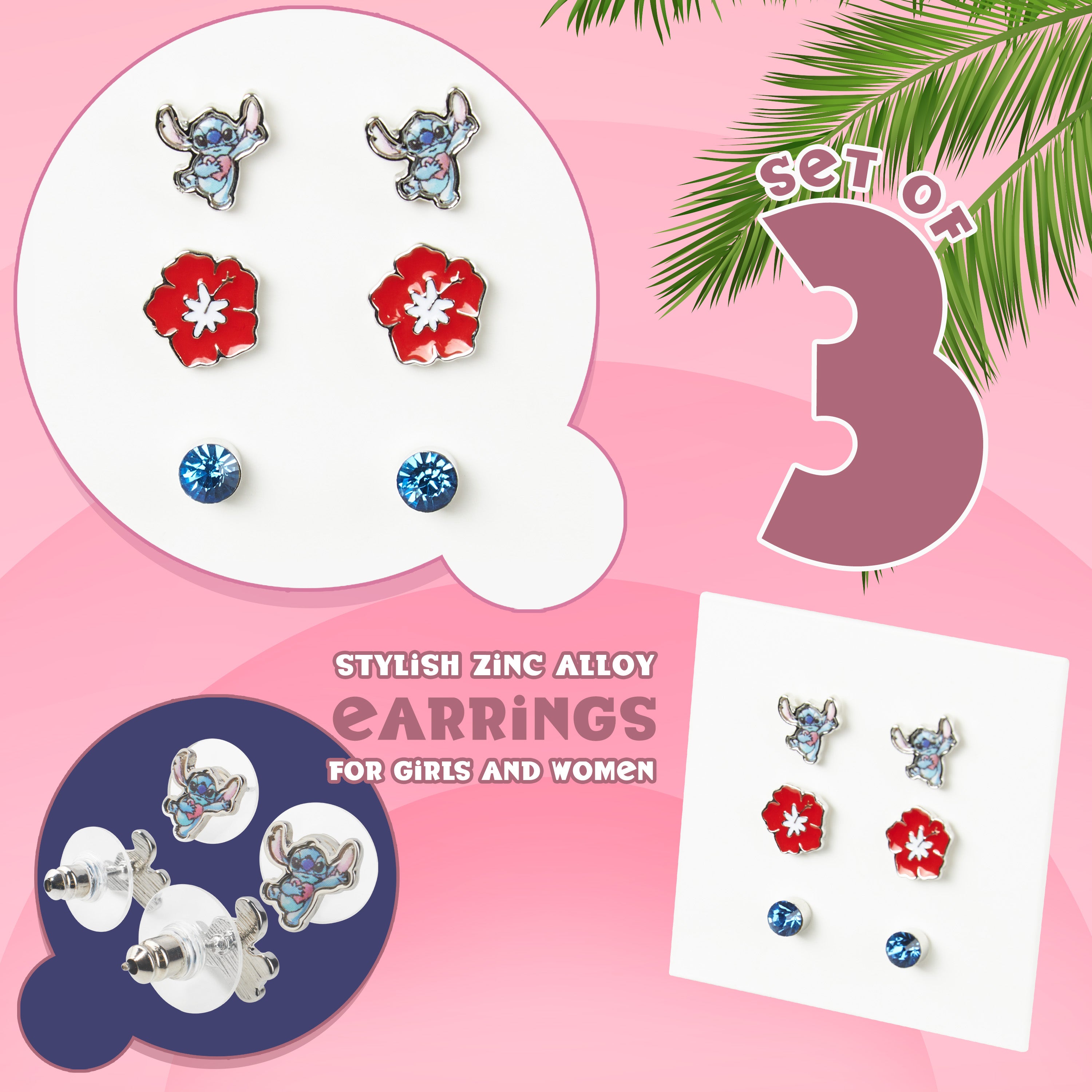 disney-stitch-boucles-d-oreilles-fille-3-paires-clous image 6