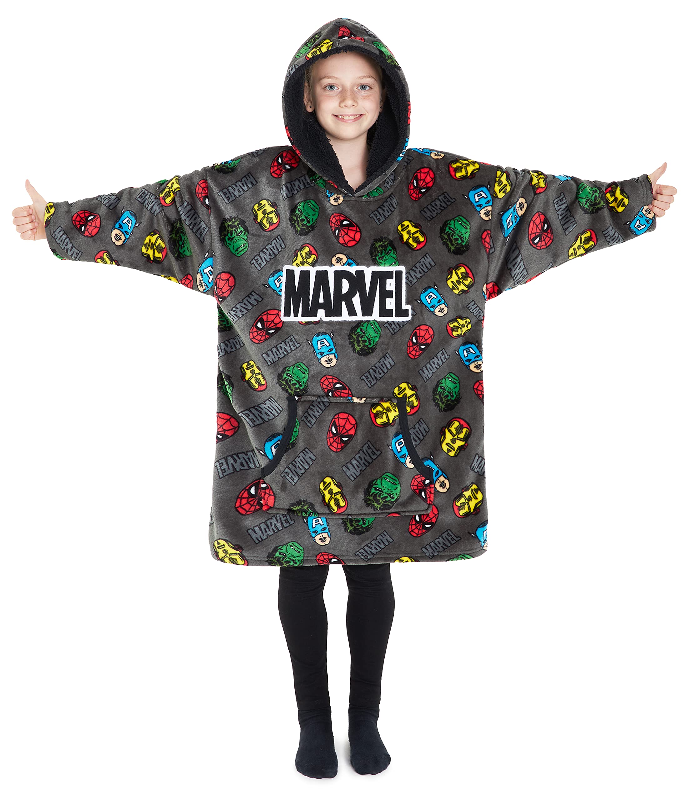 marvel-avengers-sweat-capuche-enfant-black-panther-plaid-polaire image 7
