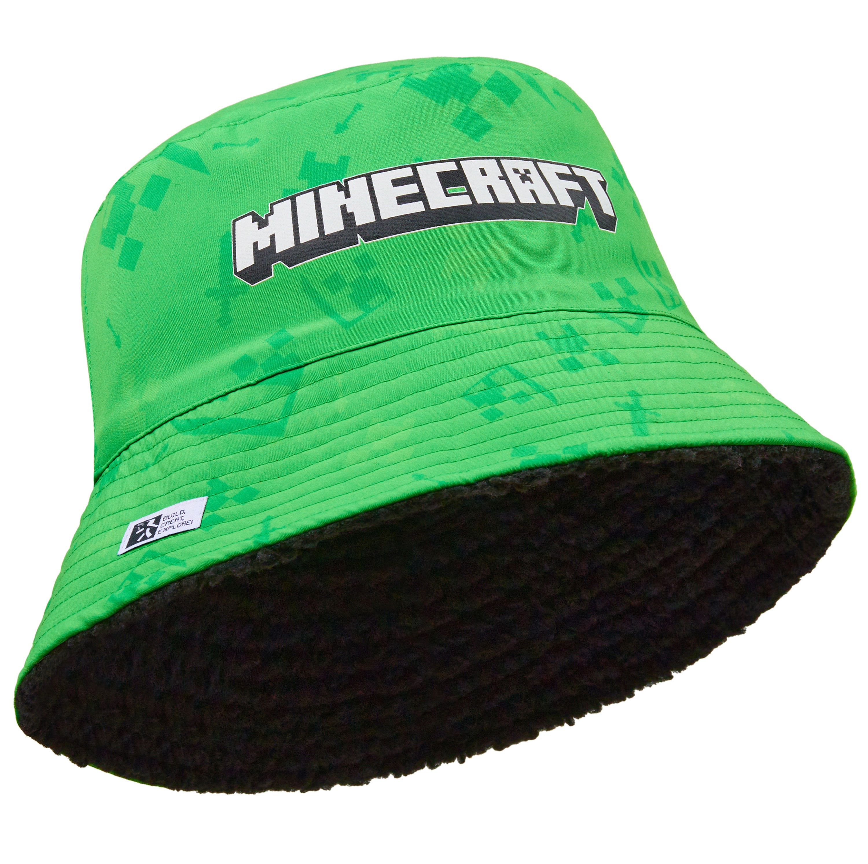 minecraft-bob-enfant-doublure-polaire-vert-creeper-6-14-ans image 1