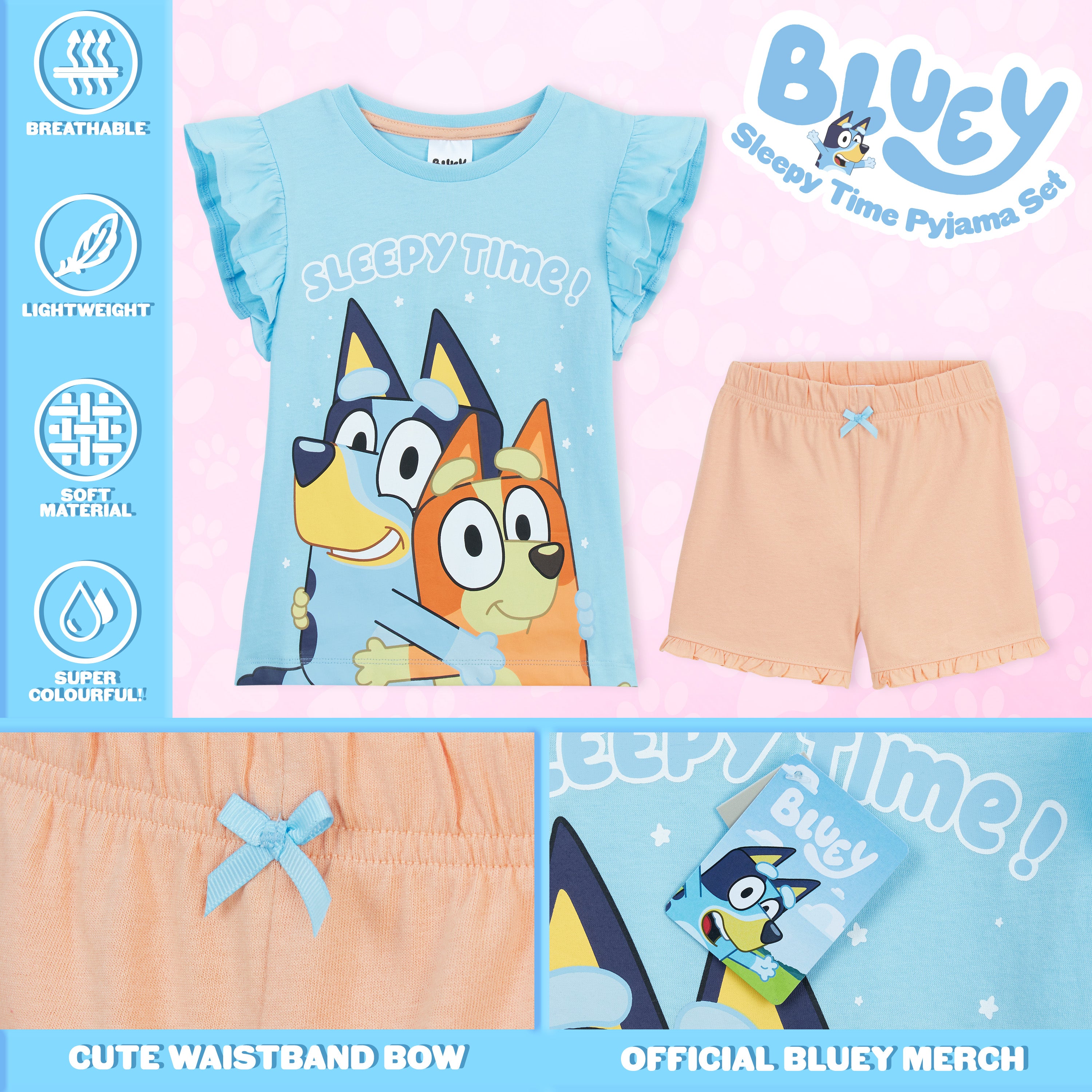 bluey-pyjama-short-fille-t-2-pi-ces-5-6-ans image 3
