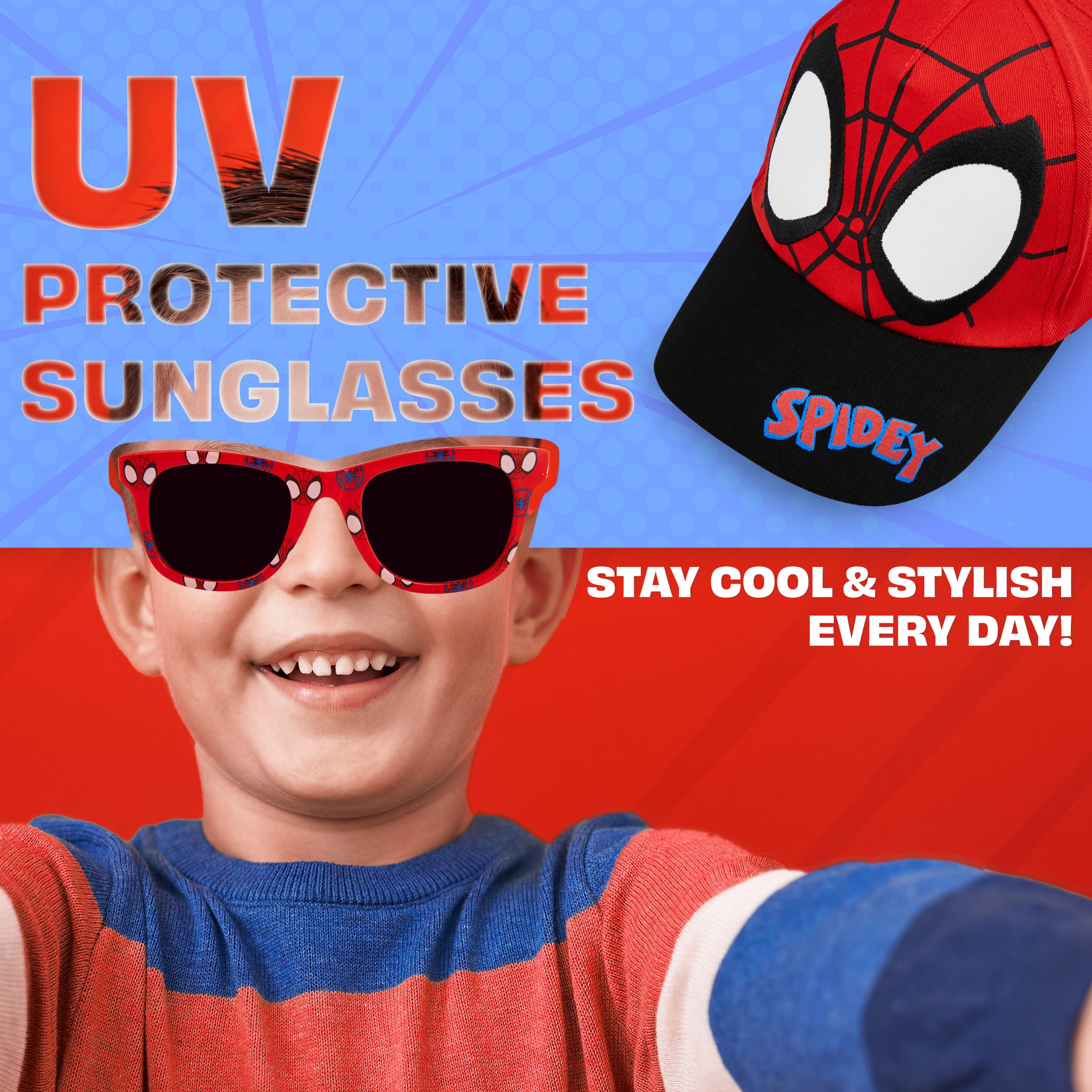 marvel-spiderman-casquette-lunettes-enfant-uv400-r-glable image 3