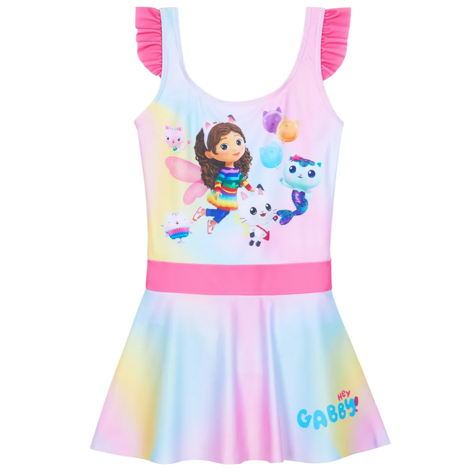 gabby-s-dollhouse-maillot-de-bain-fille-1-pi-ce-jupe-5-6-ans image 1