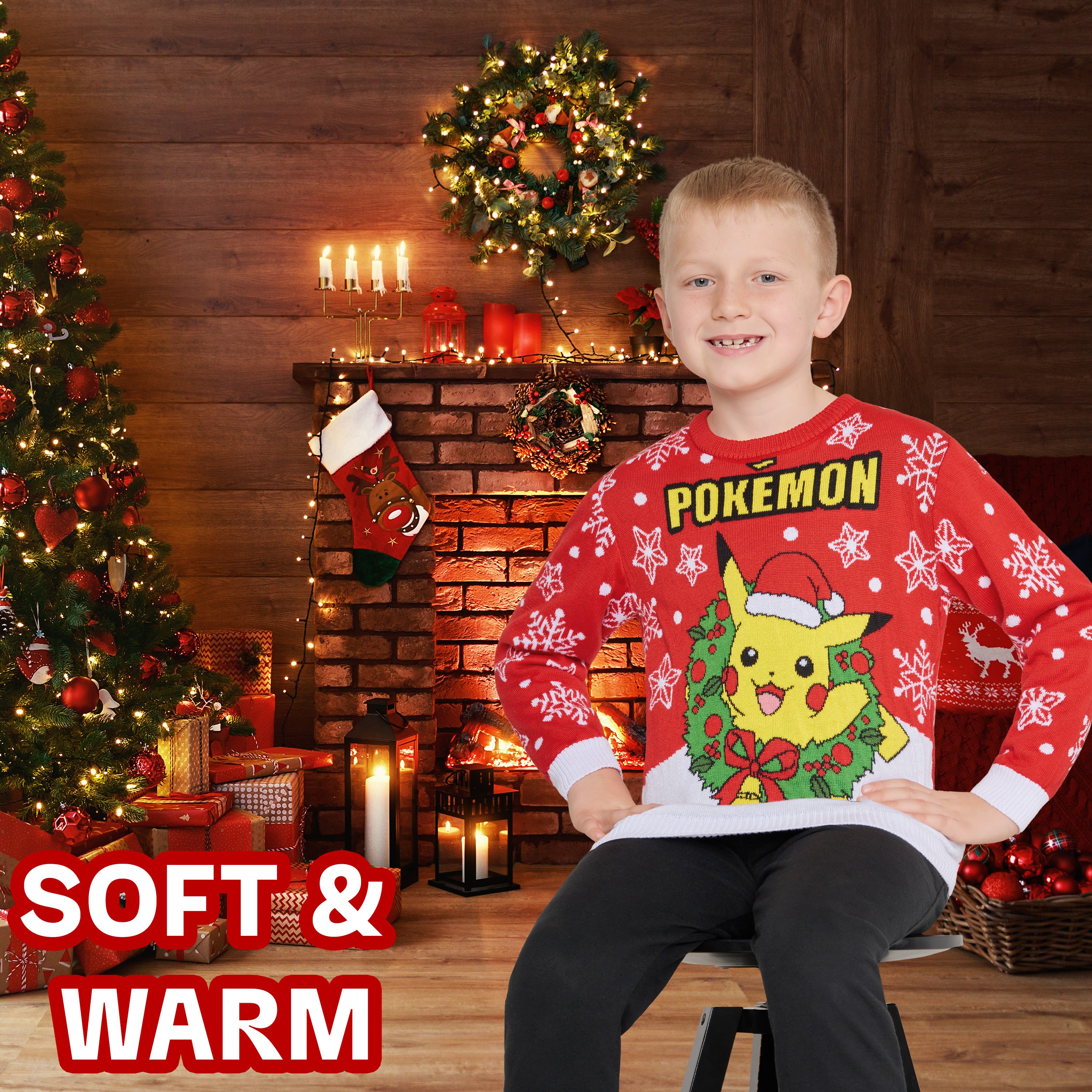 pok-mon-pull-no-l-gar-on-tricot-chaud-7-8-ans-pikachu image 4