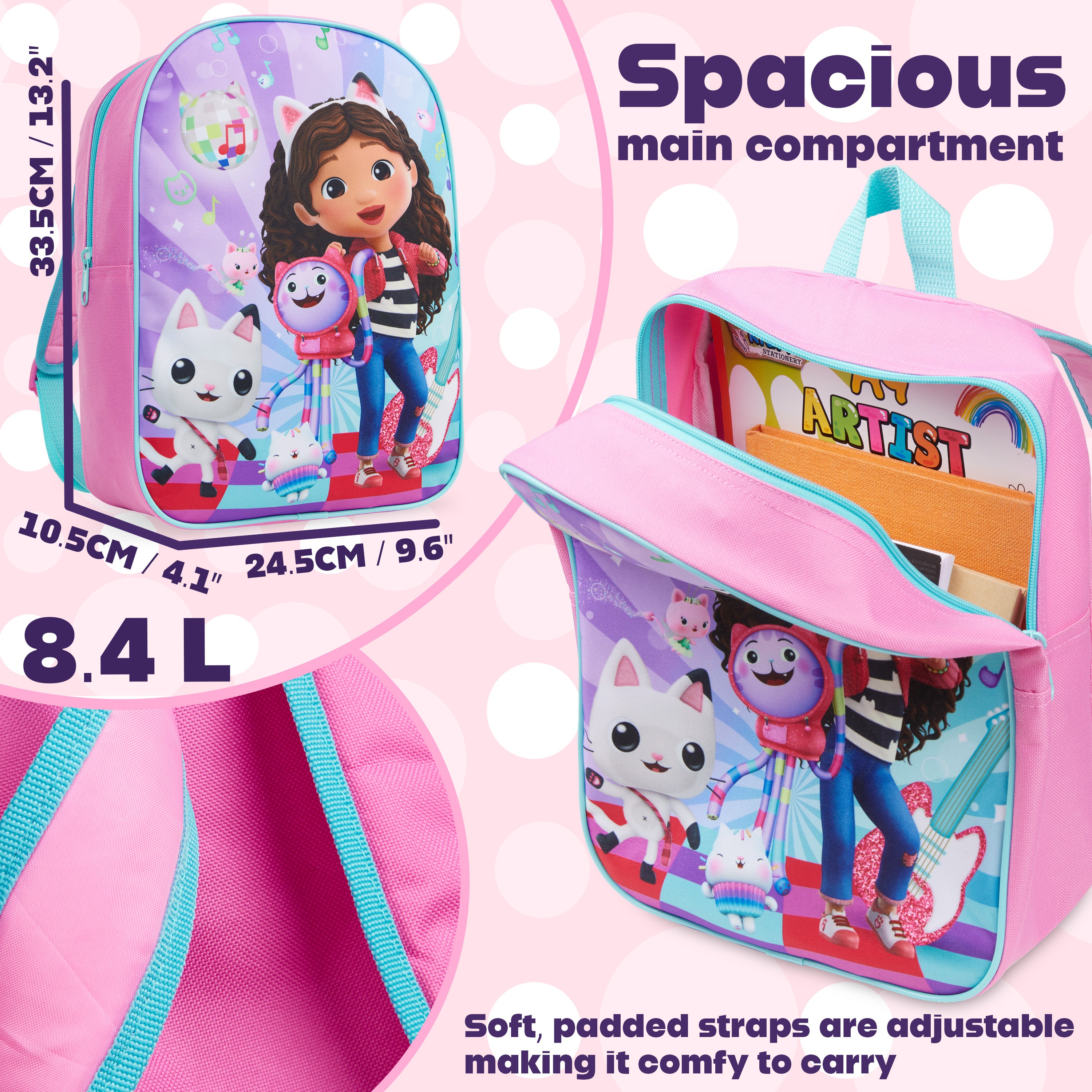 gabby-s-dollhouse-sac-dos-enfant-maternelle-bretelles-r-glables image 6