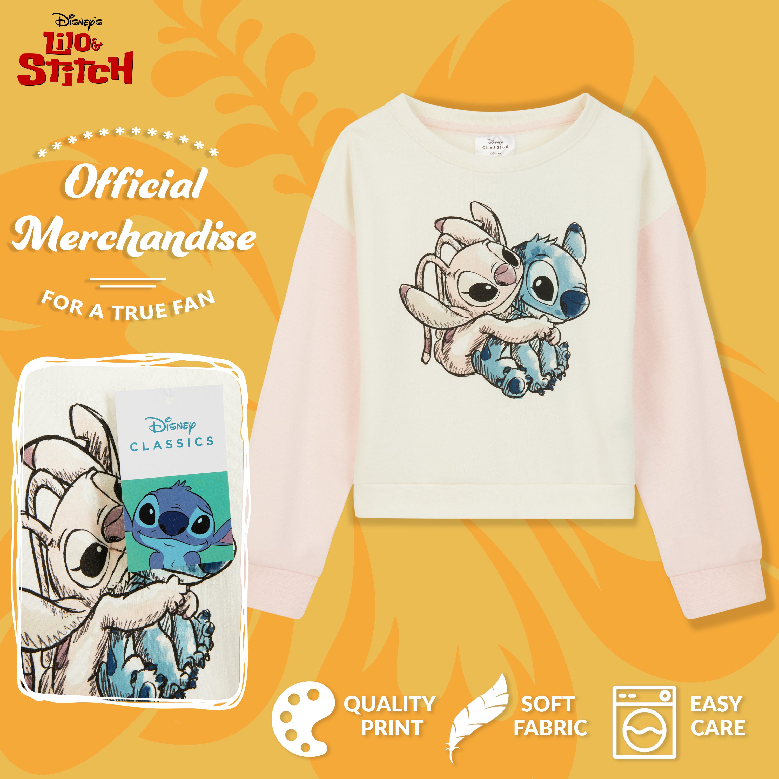 disney-stitch-sweat-cropped-fille-7-14-ans-coton image 6