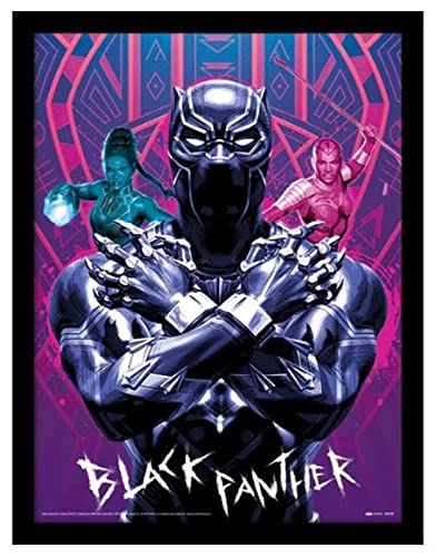 marvel-black-panther-affiche-encadr-e-30x40-wakanda-forever image 3